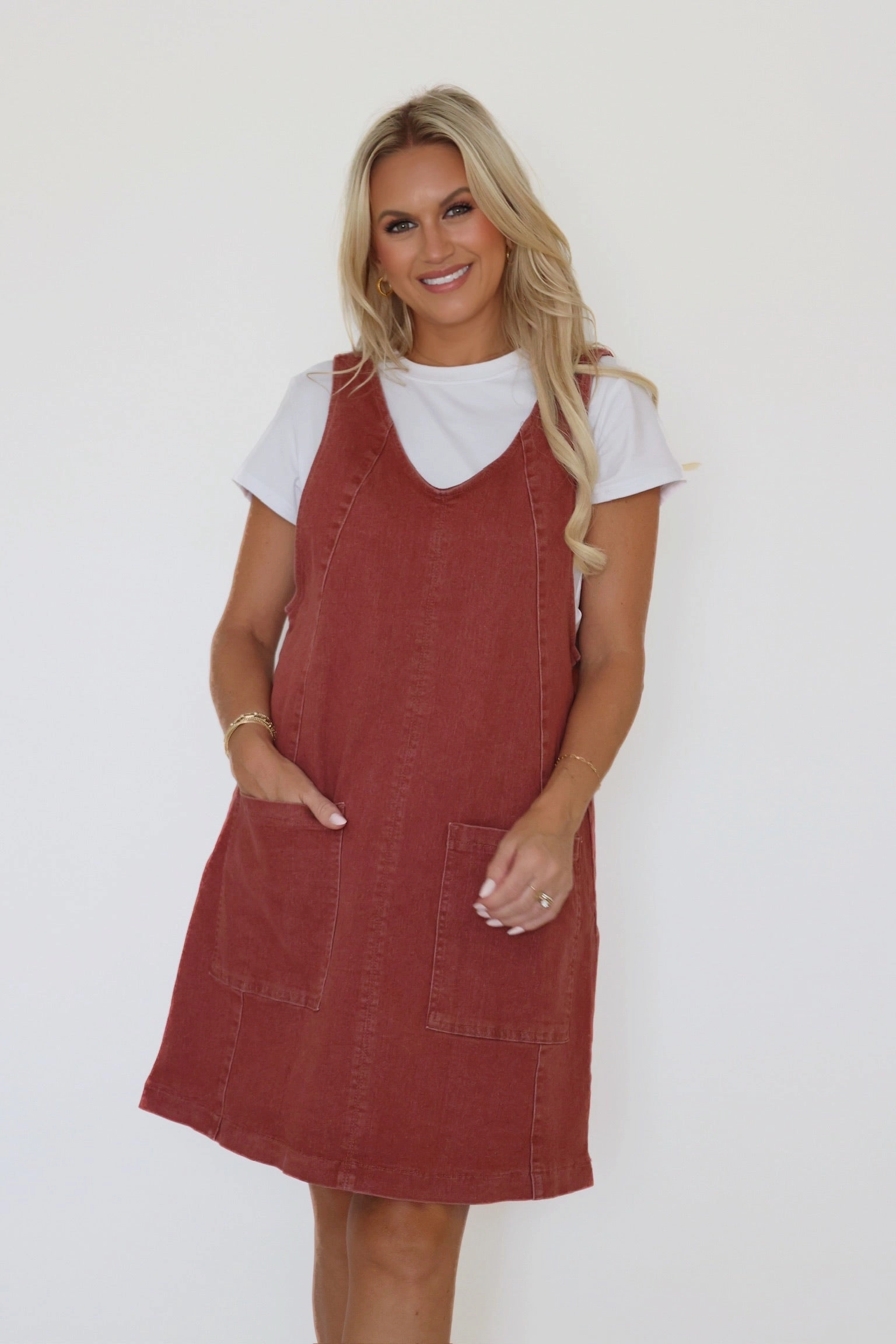 First Of Fall Overall Dress Bohemian style Torsion Support Structure