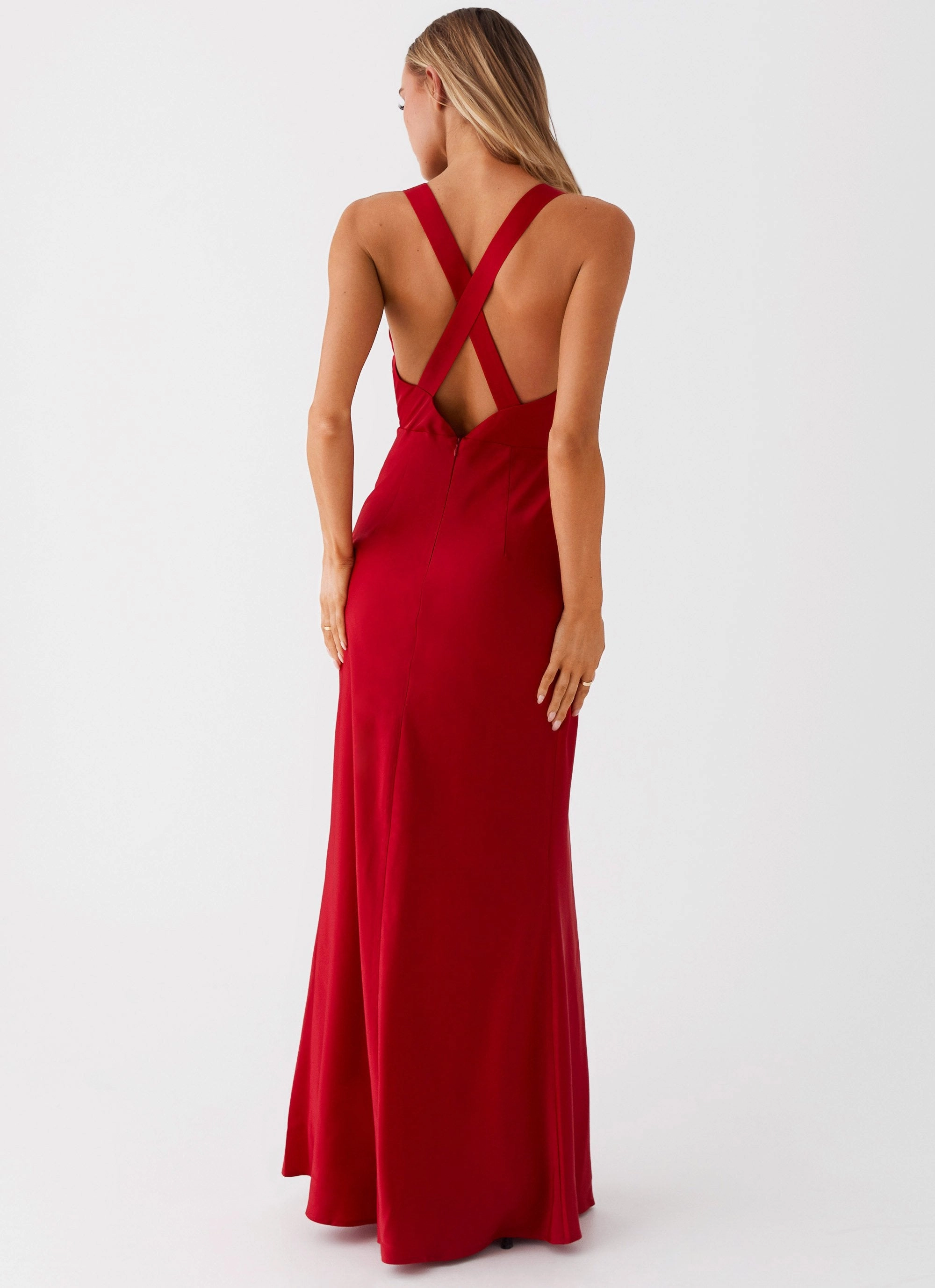 Sweet Mood Sleek Look Slyvia Maxi Dress - Red