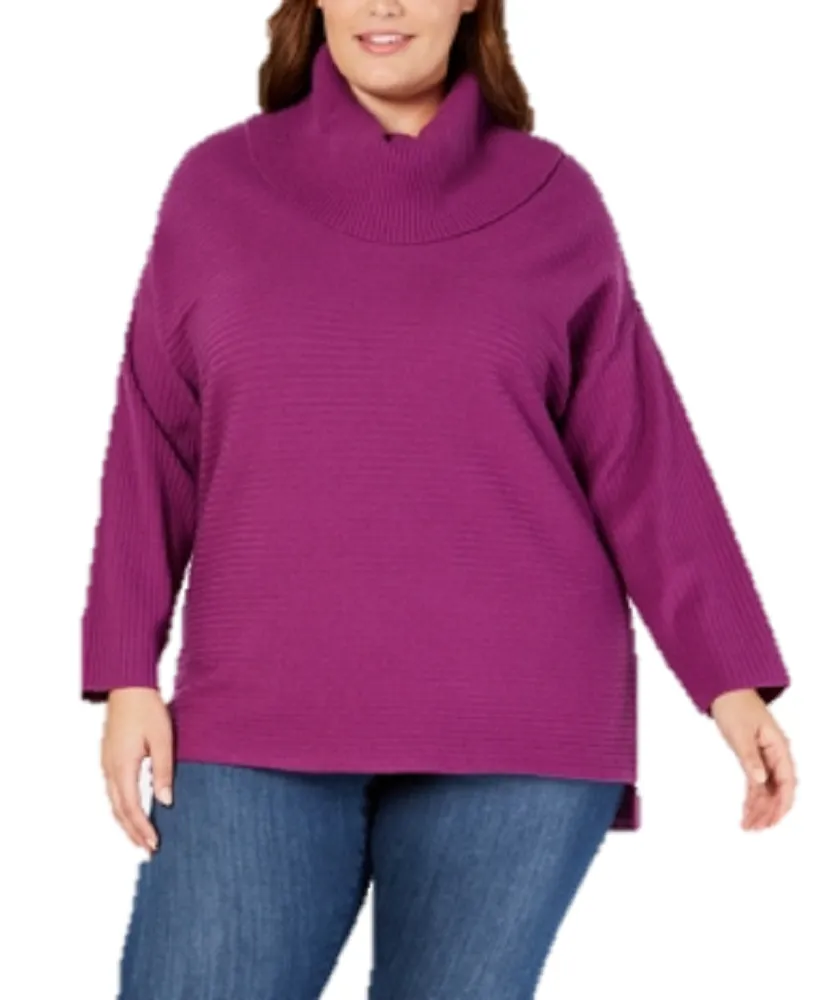 Style & Co Plus Size Cowl-Neck Sweater