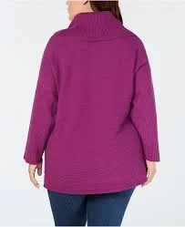 Style & Co Plus Size Cowl-Neck Sweater