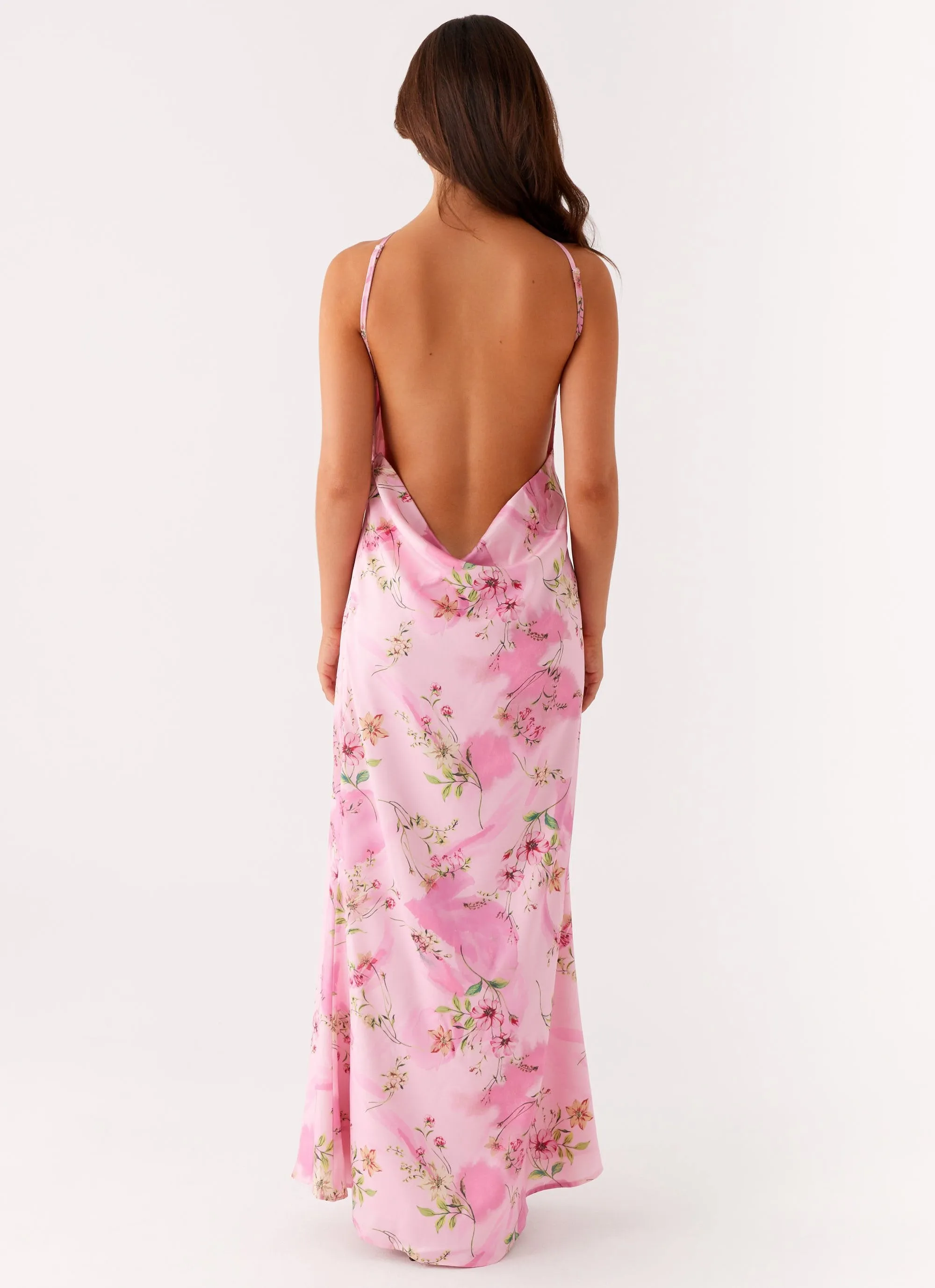 Pascal Maxi Dress - Pink Floral Print Pocket Detail Everyday Essential