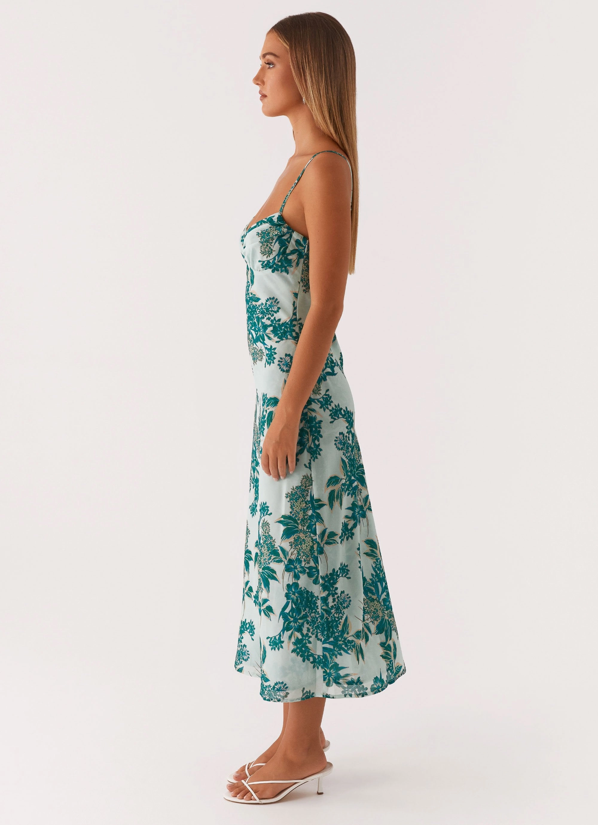 Love Song Midi Dress - Cloud Nine Floral Night Out