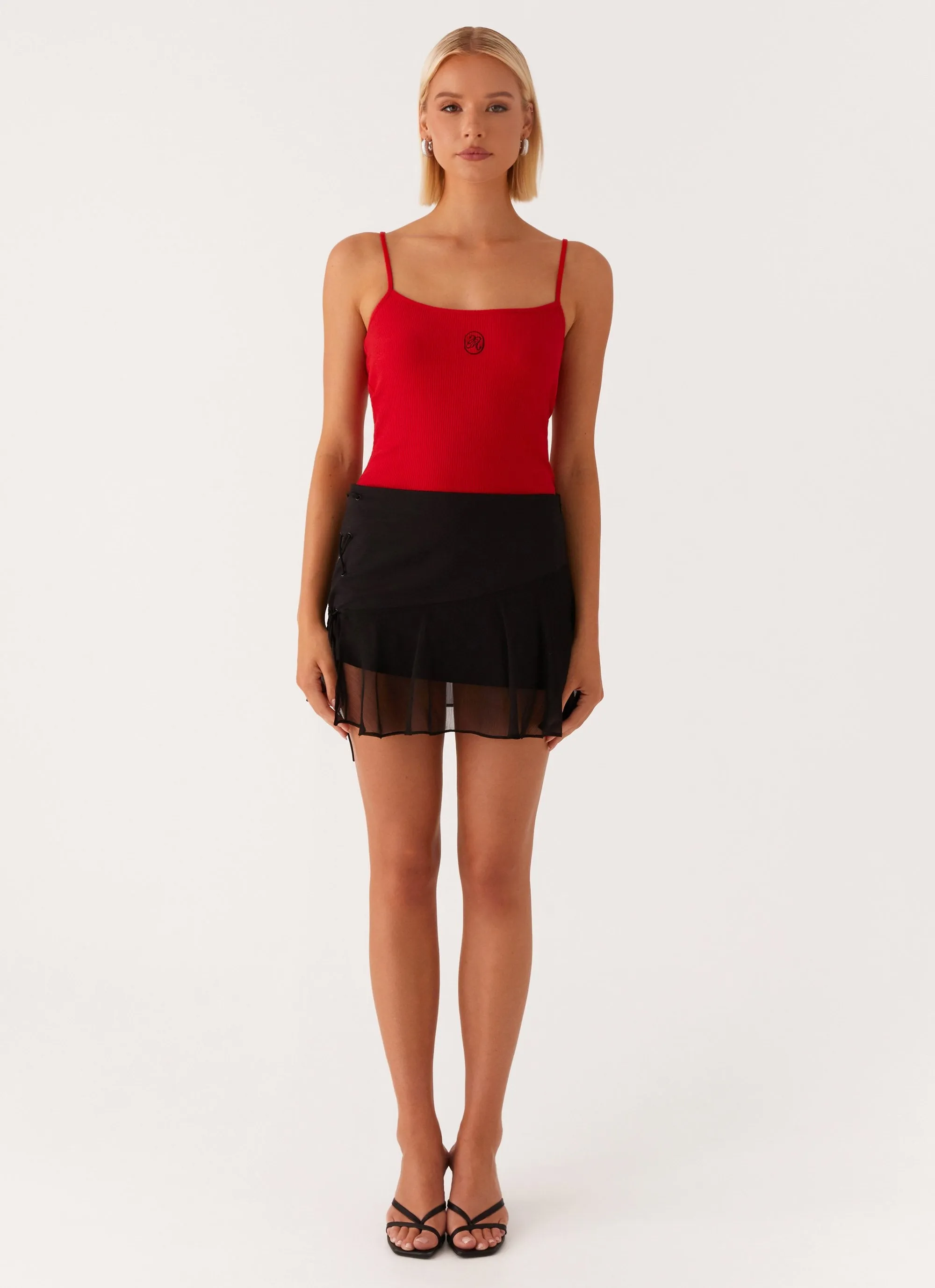 Timeless Wear Siobhan Tie Side Mini Skirt - Black