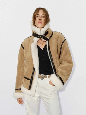 Suede Textured Fuzzy Jacket Suede Textured Fuzzy Jacket