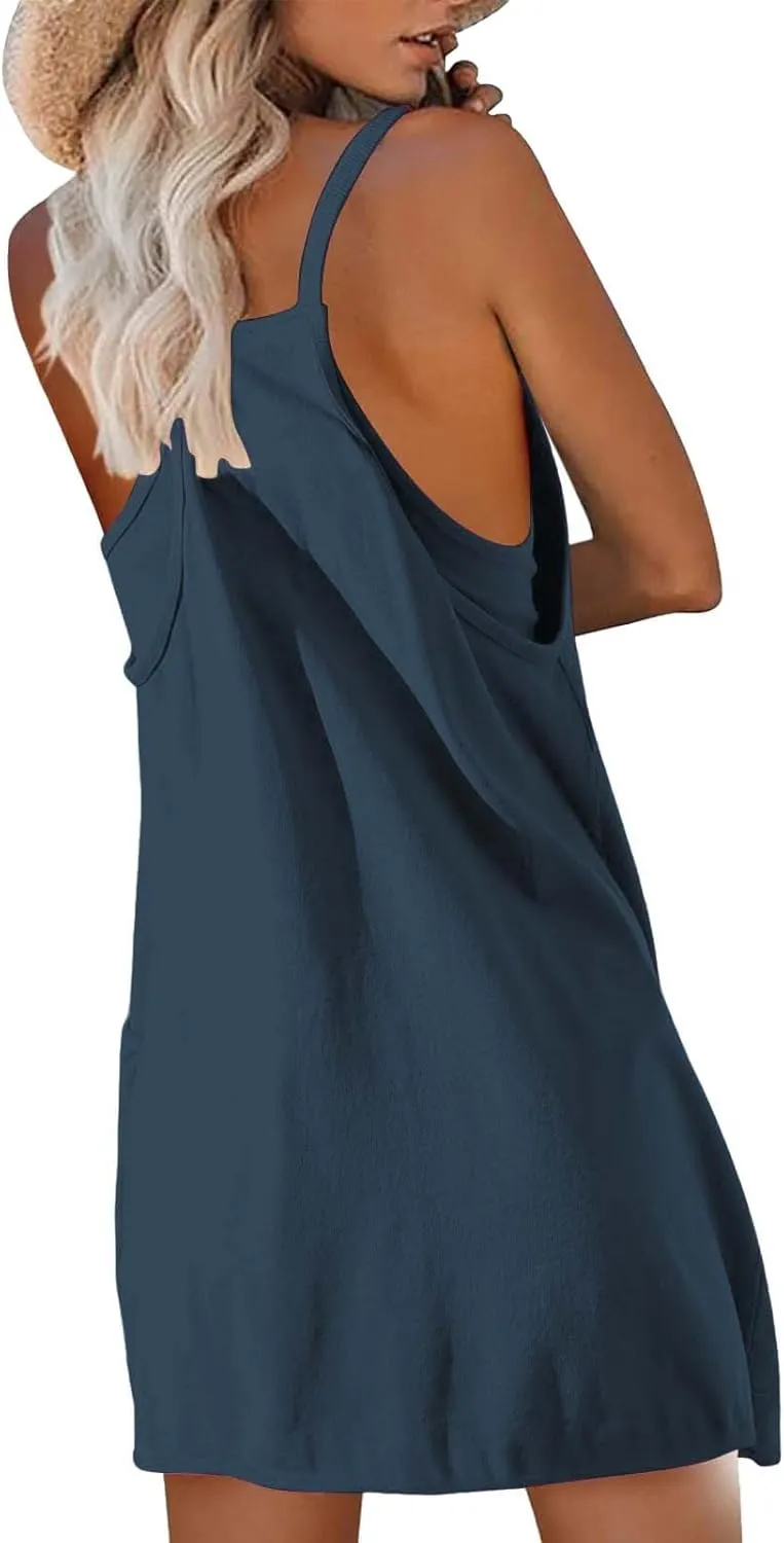 Summer Dresses for Women 2025 Casual Loose Boho Plus Size Dresses Prom Beach Sleeveless Short Tennis Athletic Outfits