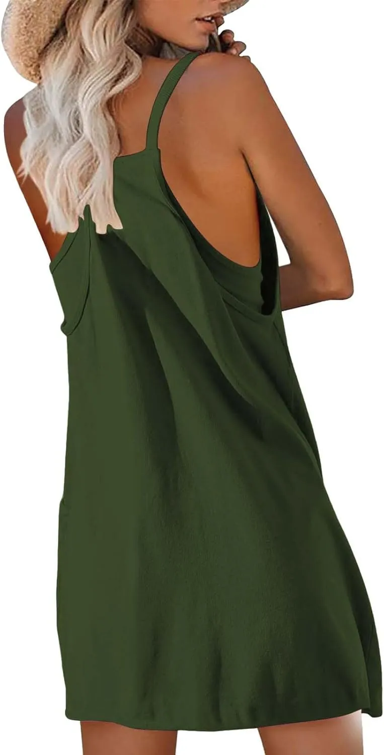 Summer Dresses for Women 2025 Casual Loose Boho Plus Size Dresses Prom Beach Sleeveless Short Tennis Athletic Outfits
