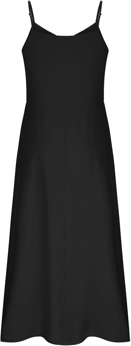 Summer Dresses for Women 2025 Spring Plus Size Linen Maxi Dress Sleeveless Crewneck Sundress Outfits Clothes