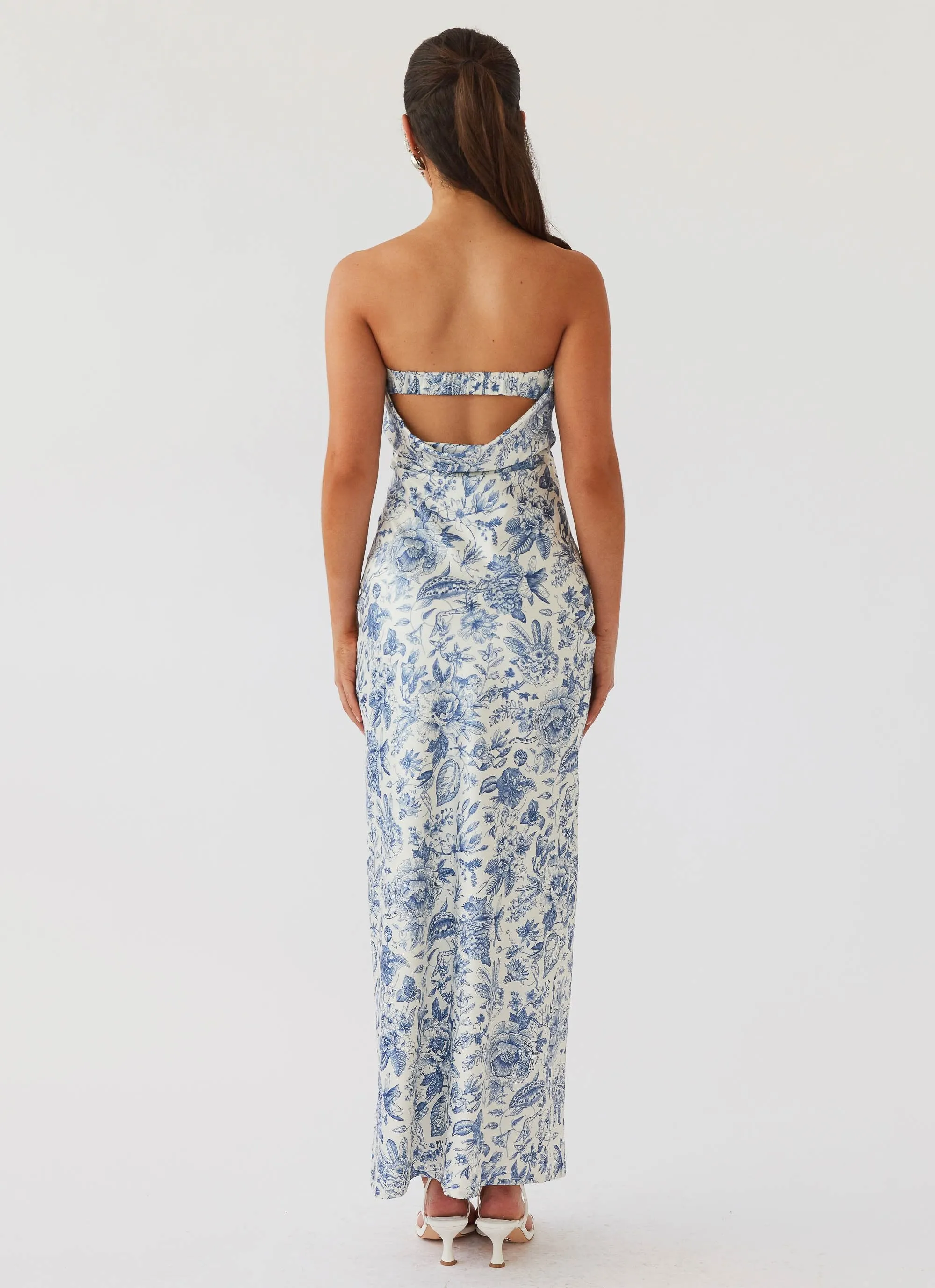 Tall Length Summer Lover Maxi Dress - Blue Paisley