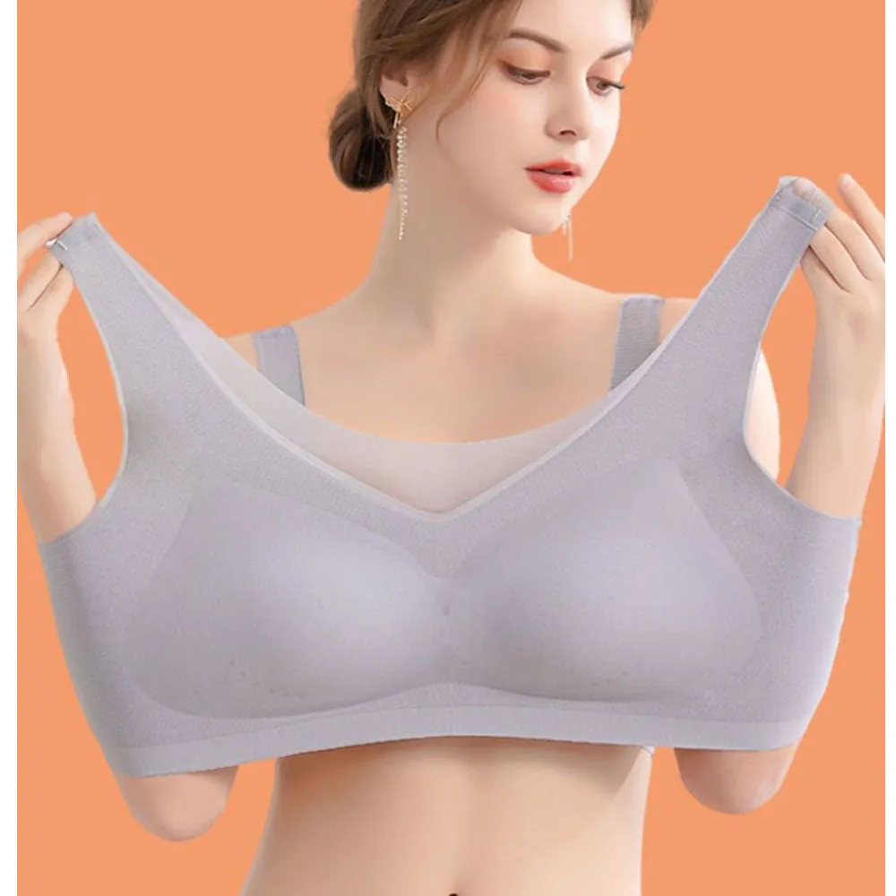 Summer Ultra-thin Ice Silk Seamless Bra Plus Size