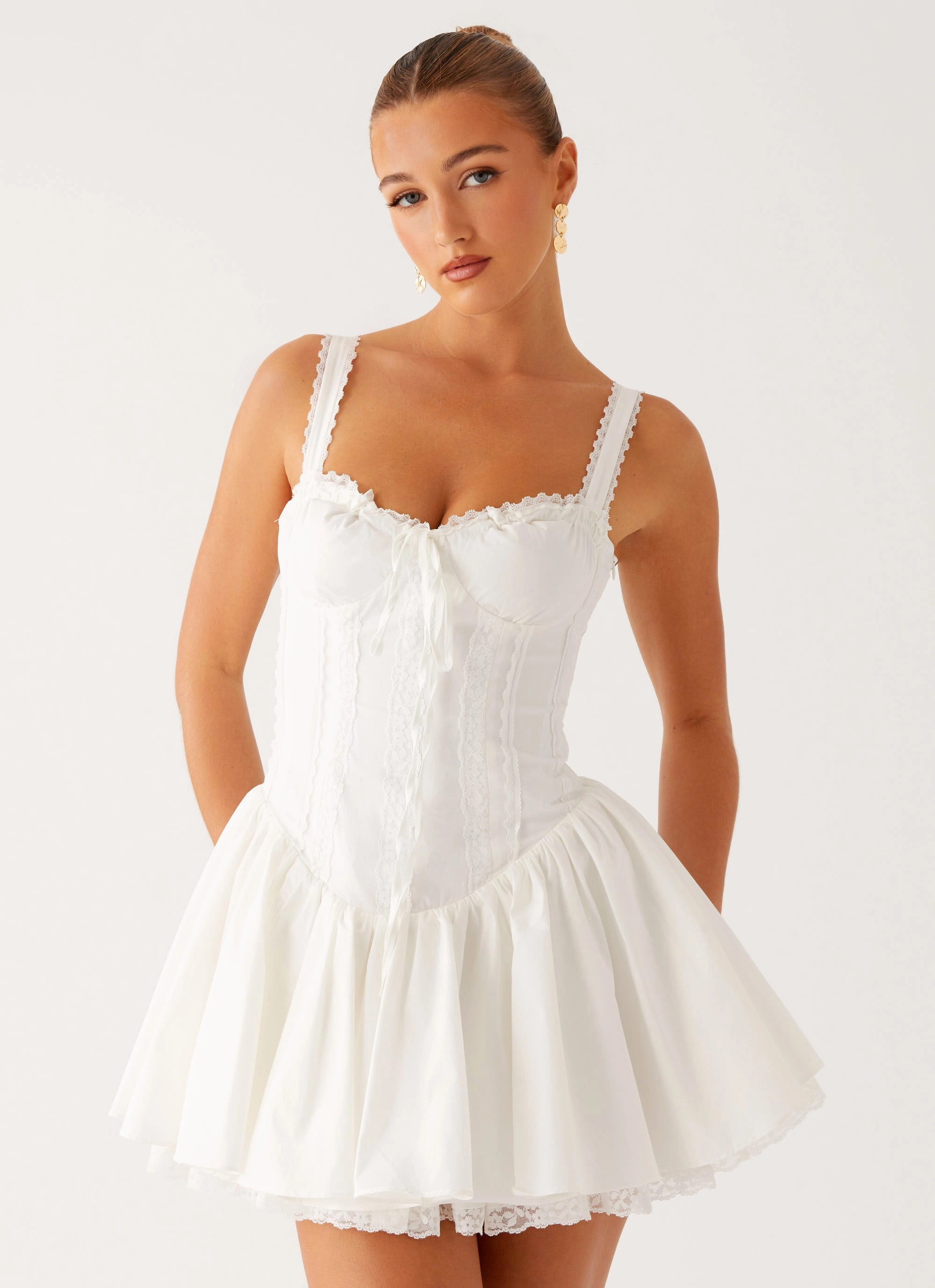 Sunset Hour Casual Edge Lacie Mini Dress - White