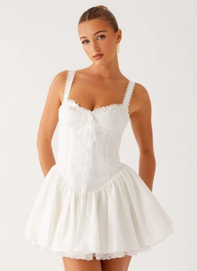 Sunset Hour Casual Edge Lacie Mini Dress - White