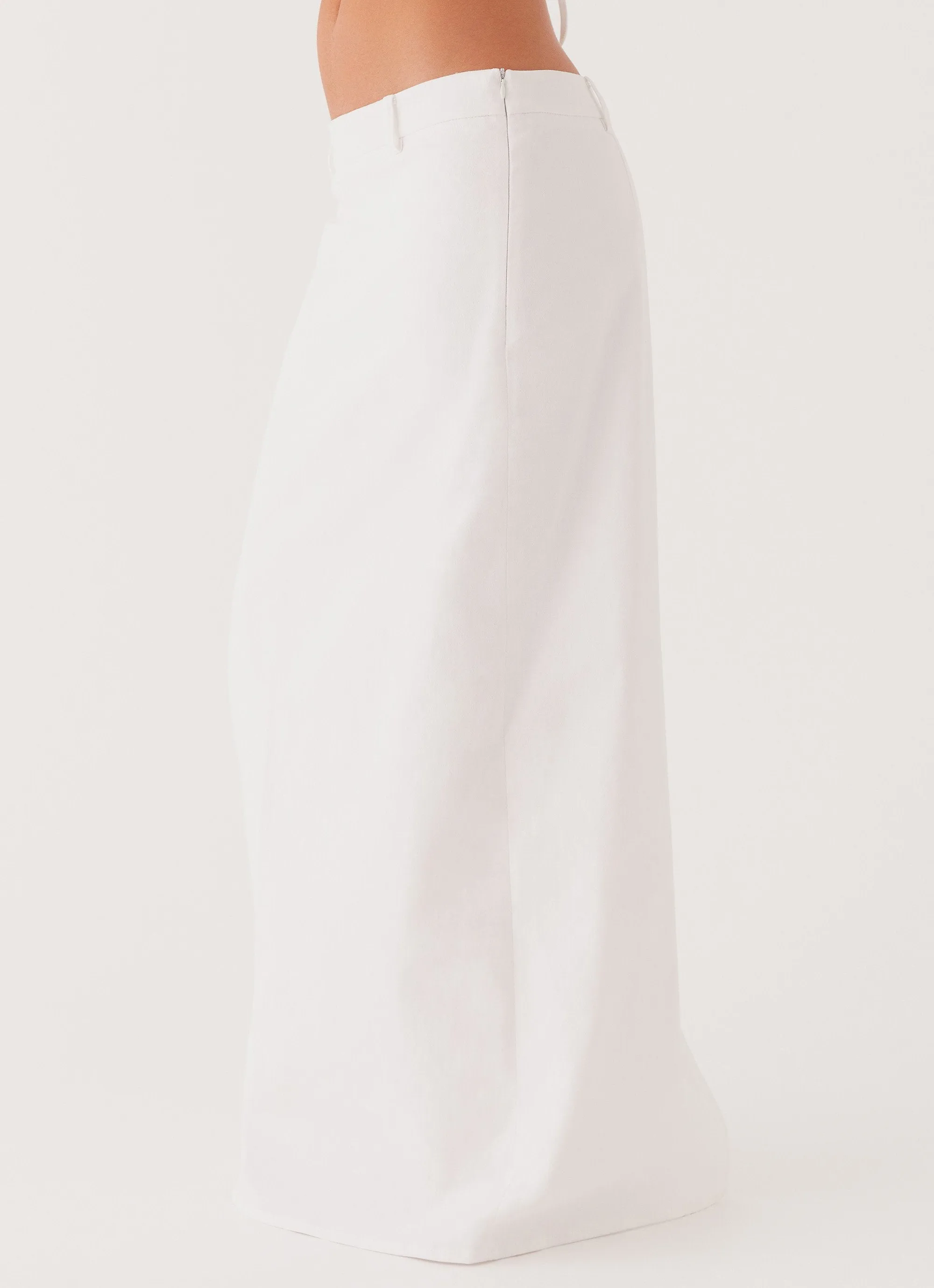 Bold Cut Jaslyn Maxi Skirt - White