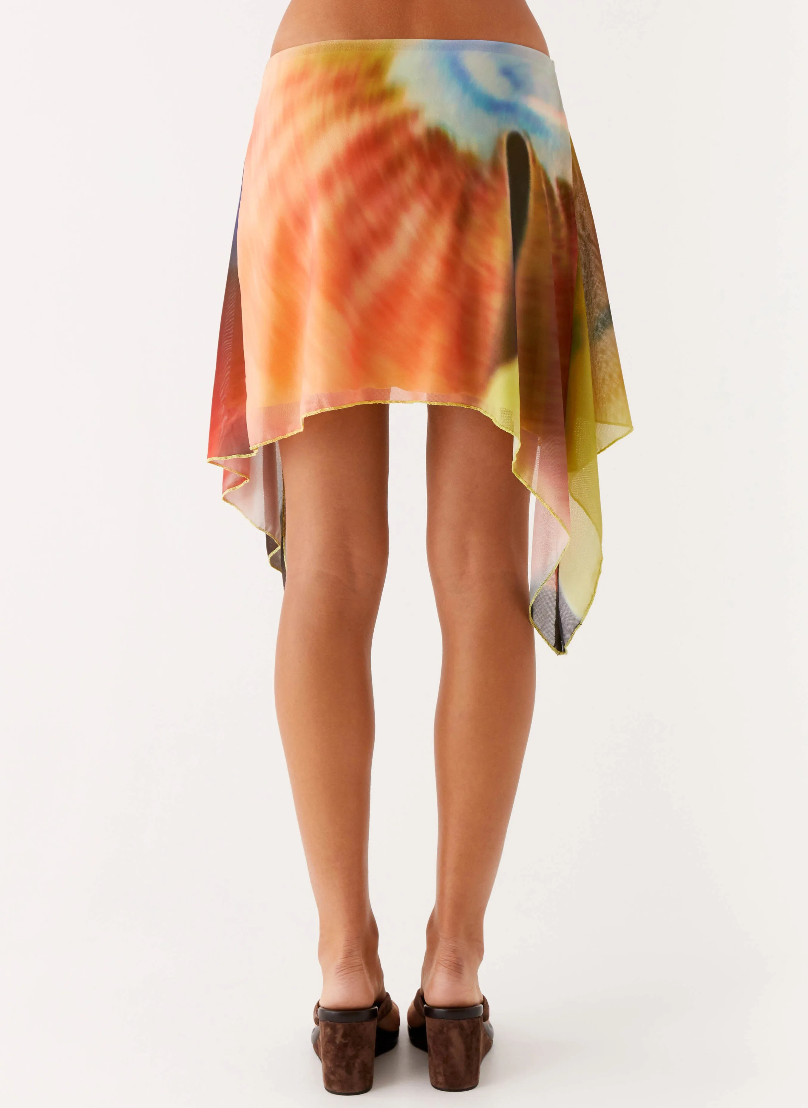 Soft Aesthetic Lustra Mini Skirt - Moody Floral