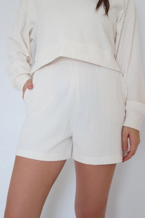 Sun Protection Fabric Softy Lounge Shorts- Ivory-(FINAL SALE) AllDay Comfort Design Softy Lounge Shorts- Ivory-(FINAL SALE)