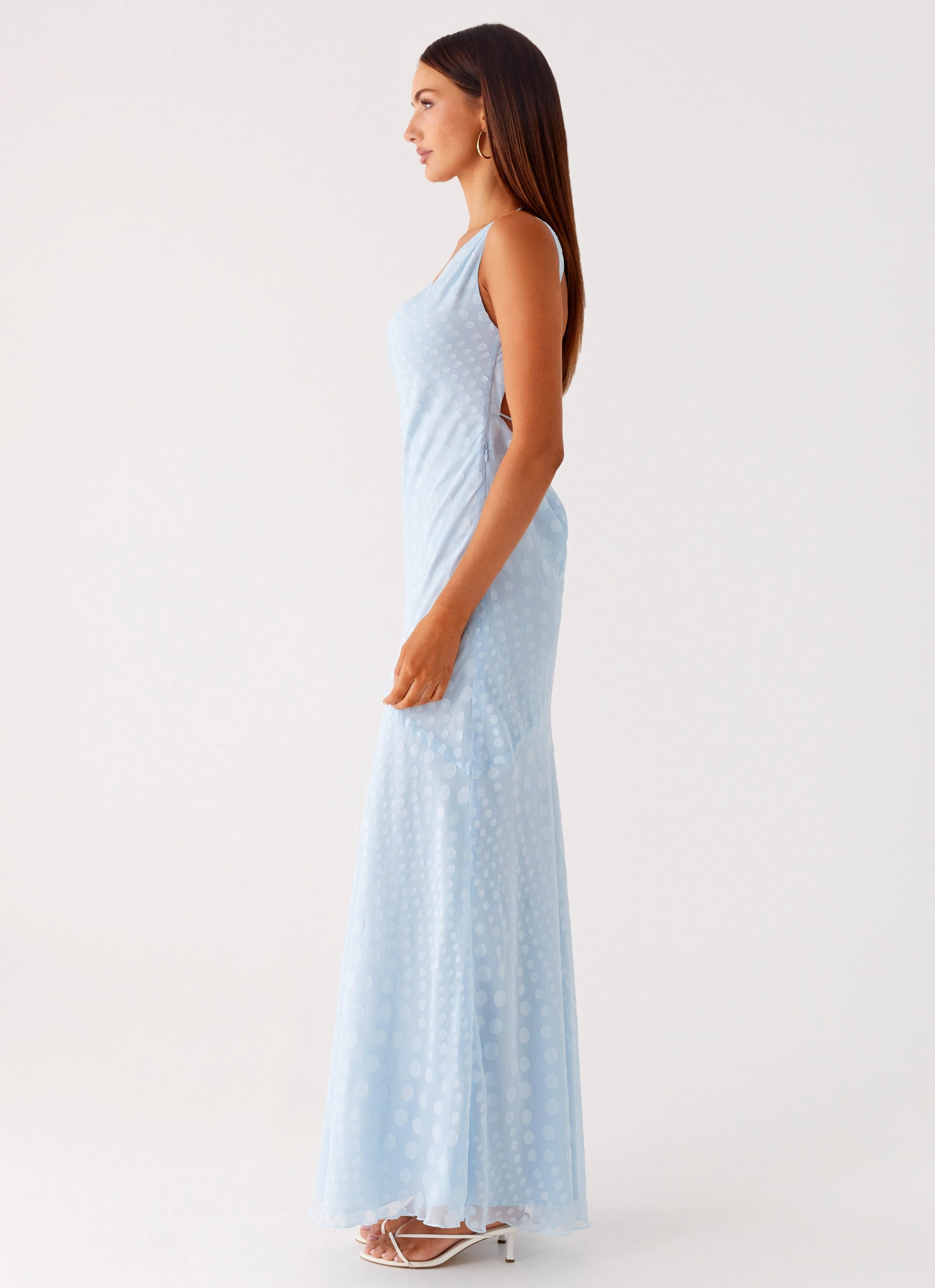 Fashion Daily Sundance Chiffon Maxi Dress - Blue
