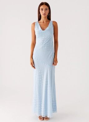 Sundance Chiffon Maxi Dress - Blue Cool clothing Moment Soft Sundance Chiffon Maxi Dress - Blue