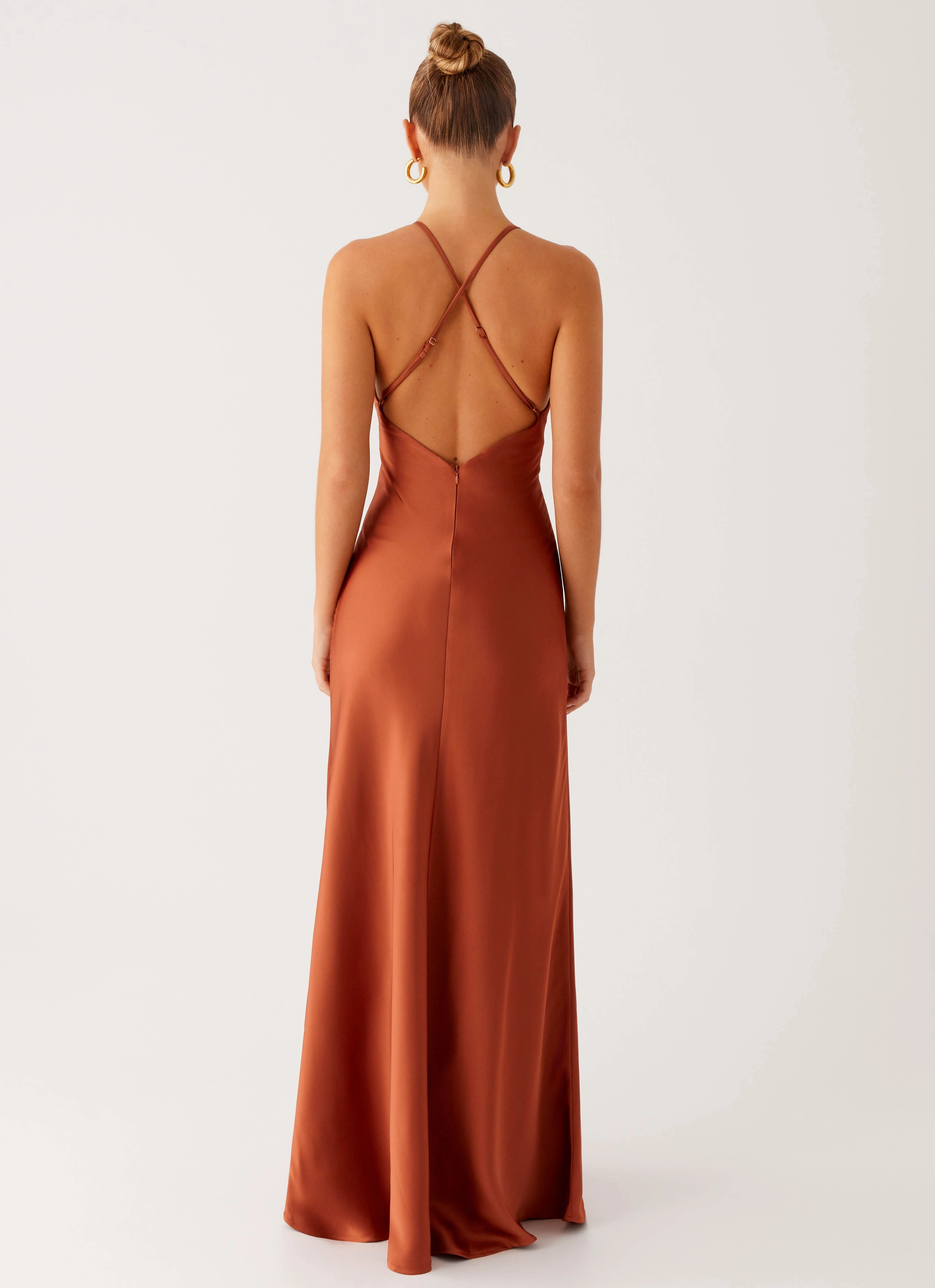 ReversibleStyle Sundowner Maxi Dress - Rust