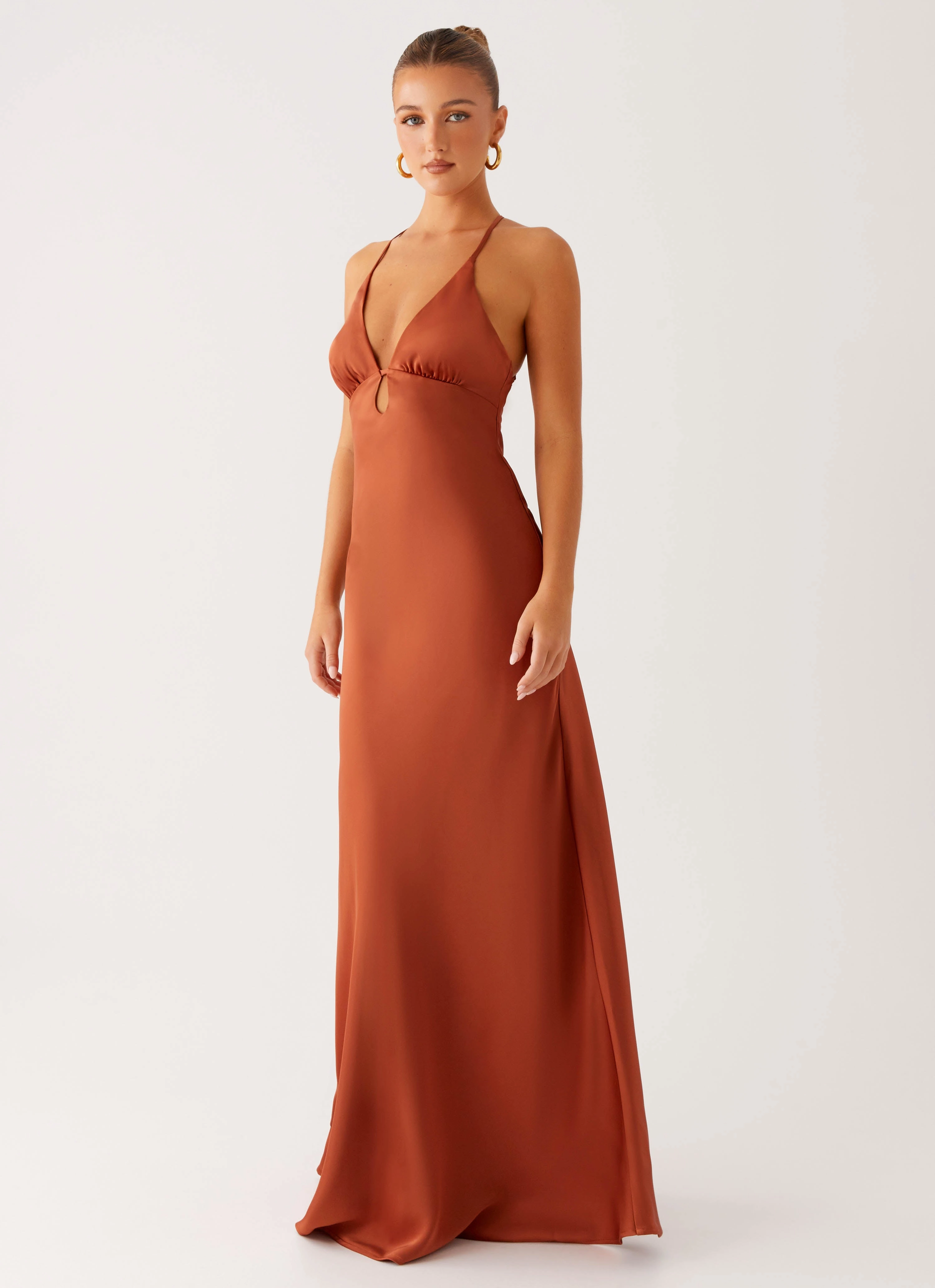 Sundowner Maxi Dress - Rust Relaxed Look Sculpted Form