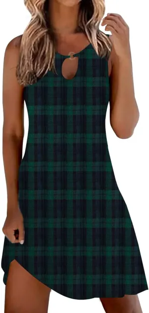 Sundresdes for Women Over 50 Sun Dresses for Women 2025 Vacation Beach Casual Summer Sundresses Sleeveless Tank