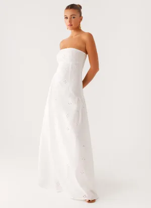 Breathable Layer Quick Dry Technology Sunkissed Maxi Dress - Ivory