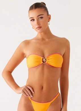 Ultraviolet Dispersant Finish Laurel Bikini Top - Orange