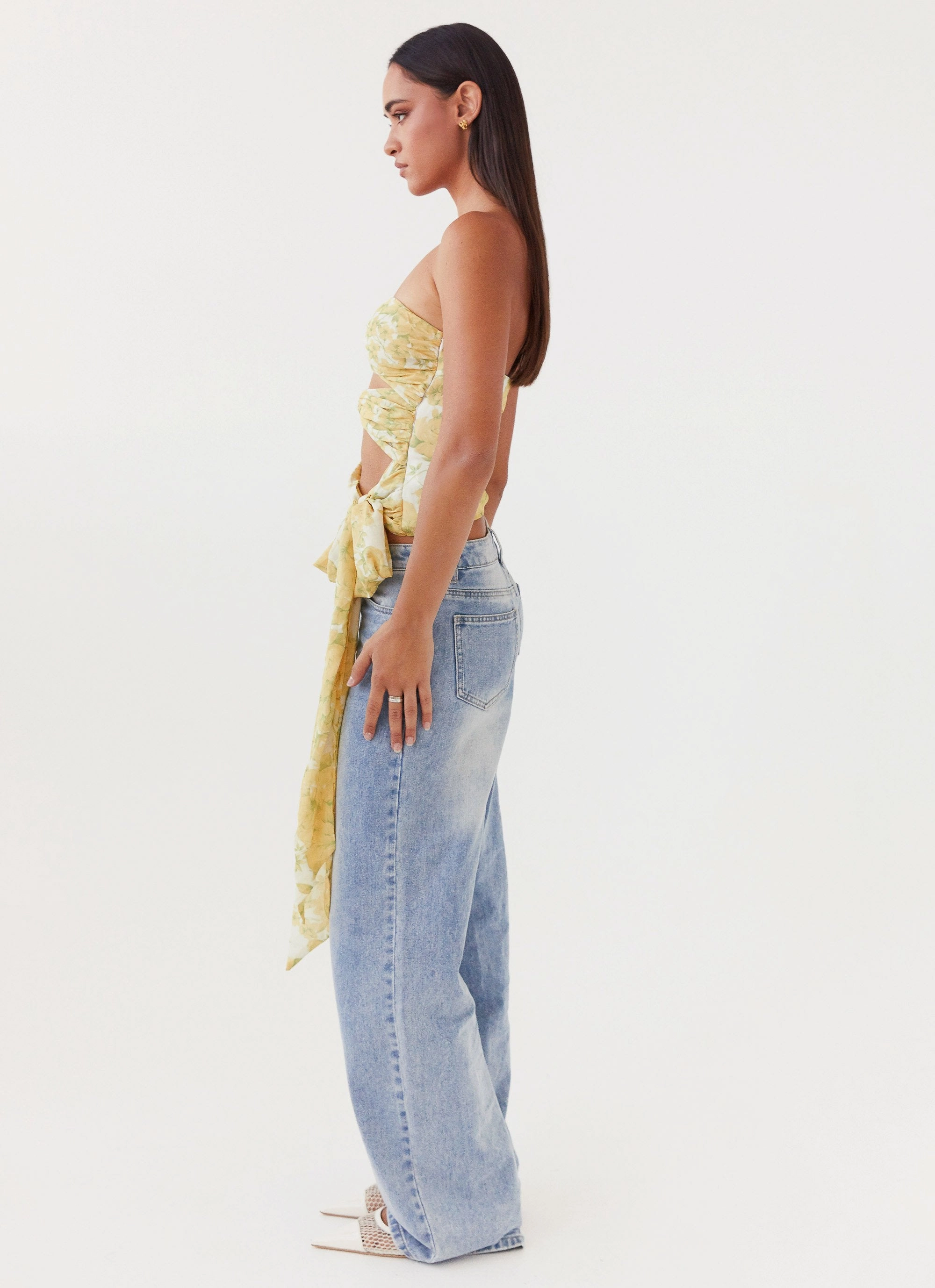 Sunlight Cascade Top - Daffodil Contoured Armhole Design