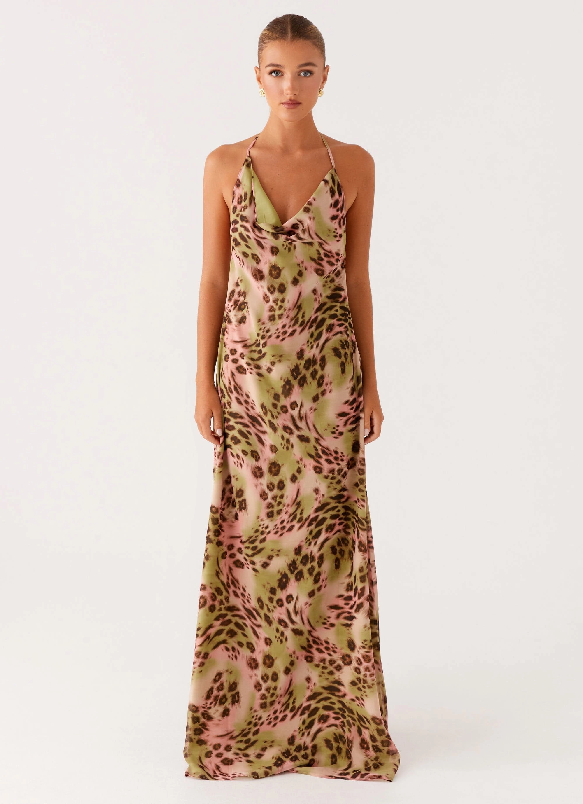Sophisticated cocktail dress Lace Soft Austeja Maxi Dress - Swirl Leo