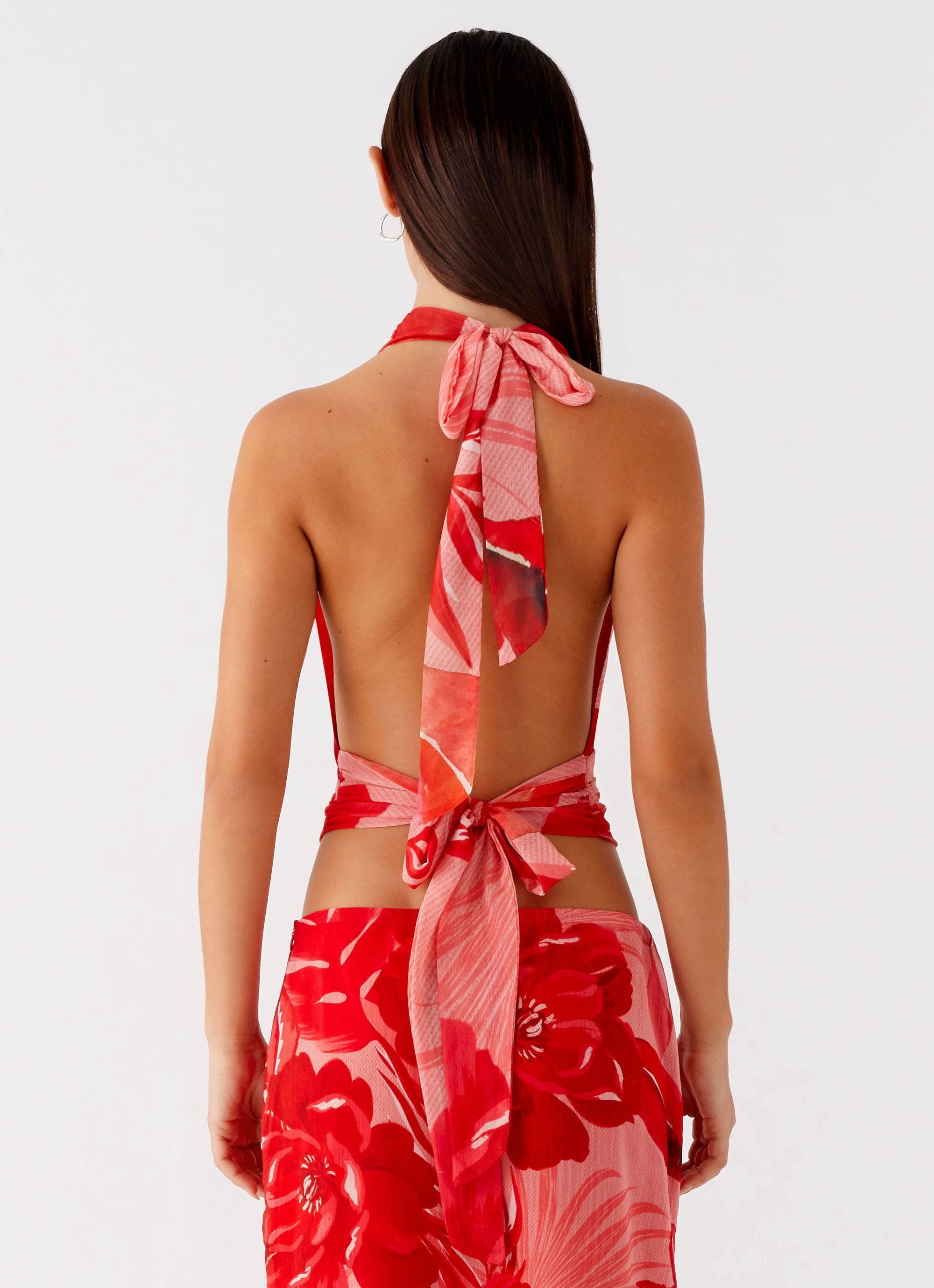 Soren Halter Top - Sicily Sunsets Print Street Inspired Flexible Design