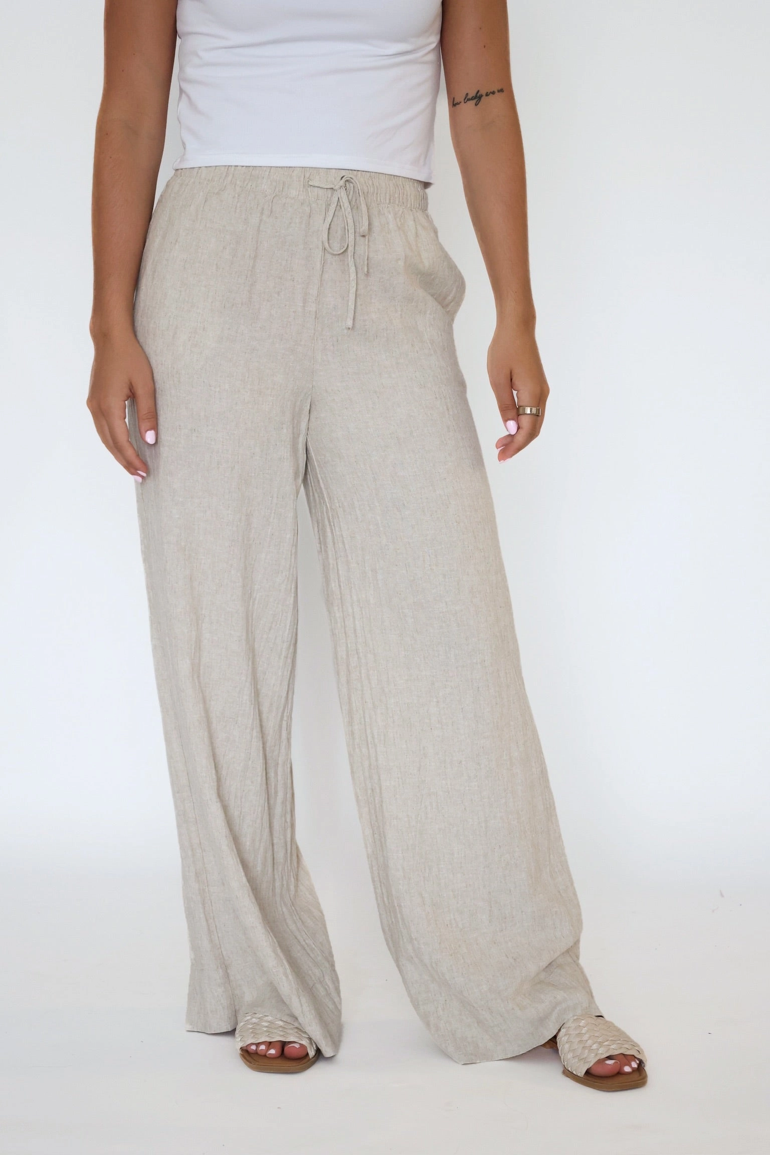 ReinforcedStitching Henri Linen Pant - Flax
