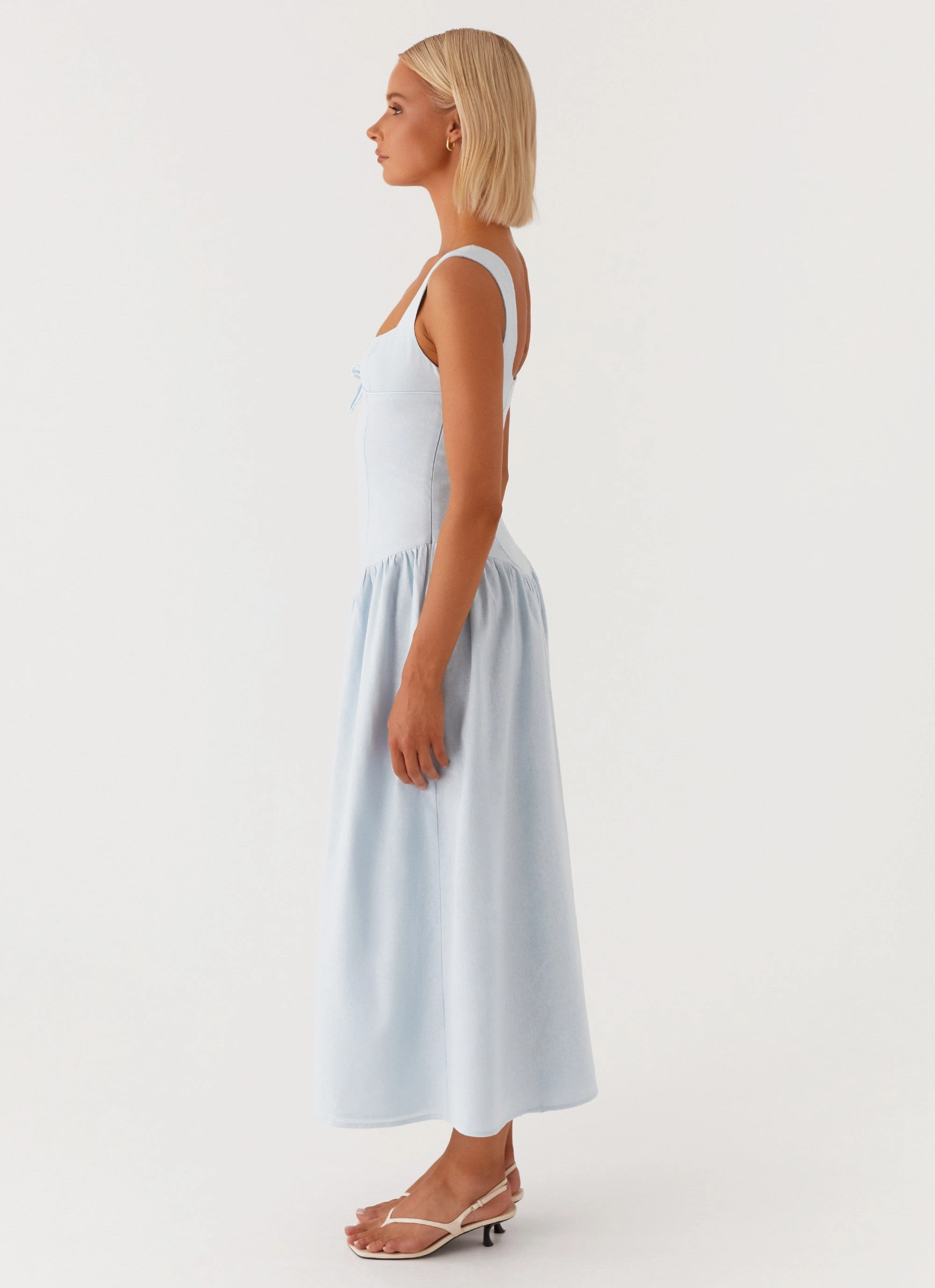 Suzie Midi Dress - Blue Soft Feel Grace Base