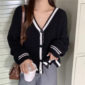 Sweater Women Japanese Loose INS Lazy Outdoor Korean Sweet Look Knitted Cardigan Outerwear