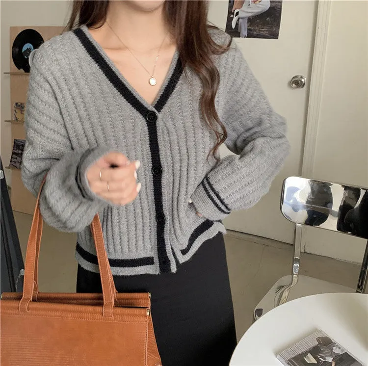 Sweater Women Japanese Loose INS Lazy Outdoor Korean Sweet Look Knitted Cardigan Outerwear