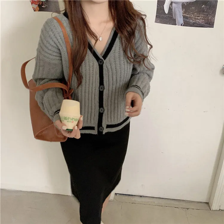 Sweater Women Japanese Loose INS Lazy Outdoor Korean Sweet Look Knitted Cardigan Outerwear