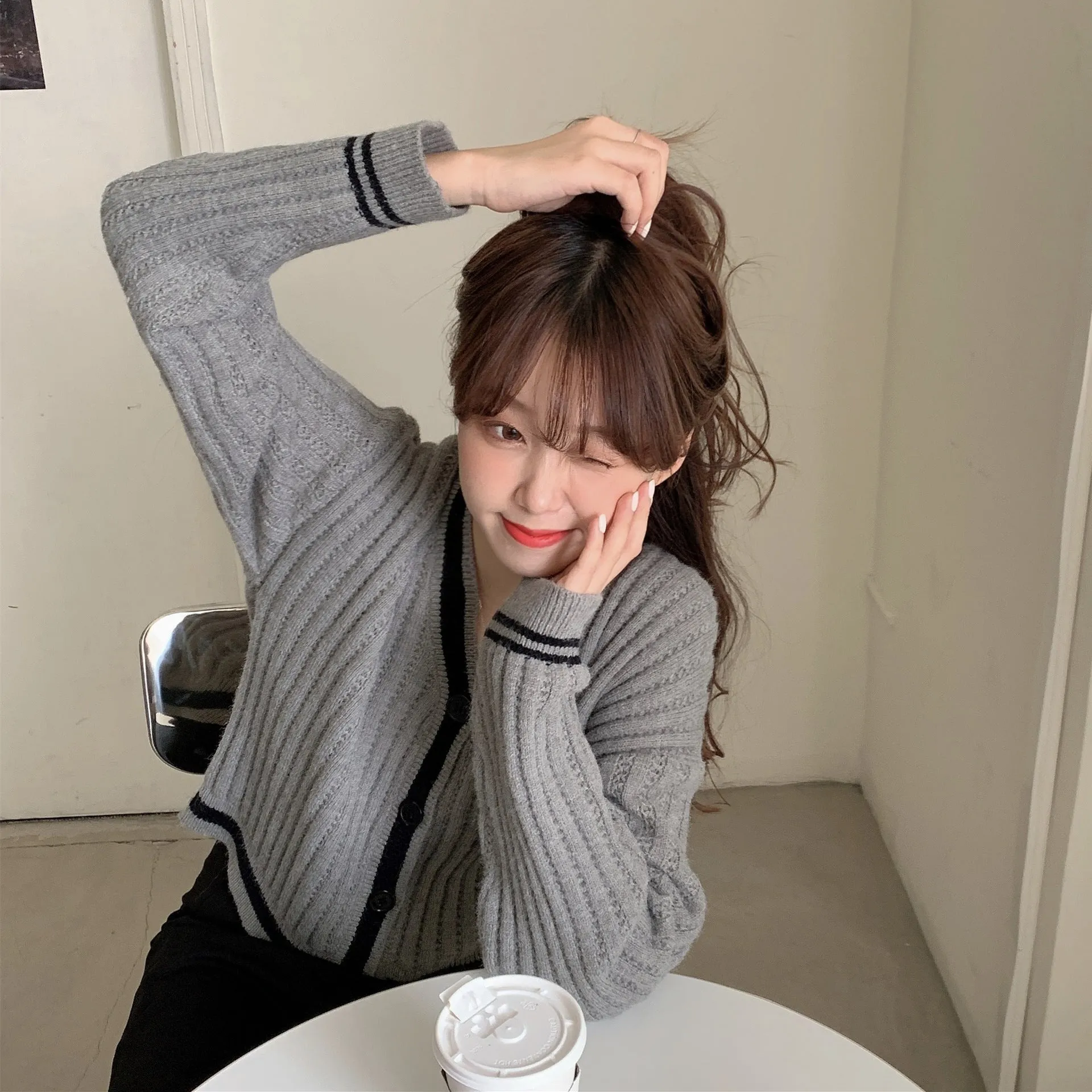 Sweater Women Japanese Loose INS Lazy Outdoor Korean Sweet Look Knitted Cardigan Outerwear