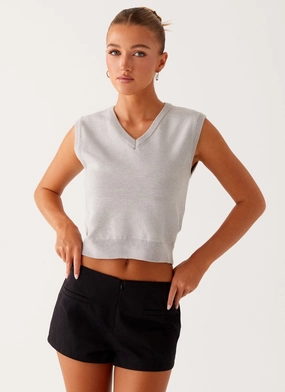 SweatWickingLining Tyne Knit Vest - Grey Tyne Knit Vest - Grey TwillWeave