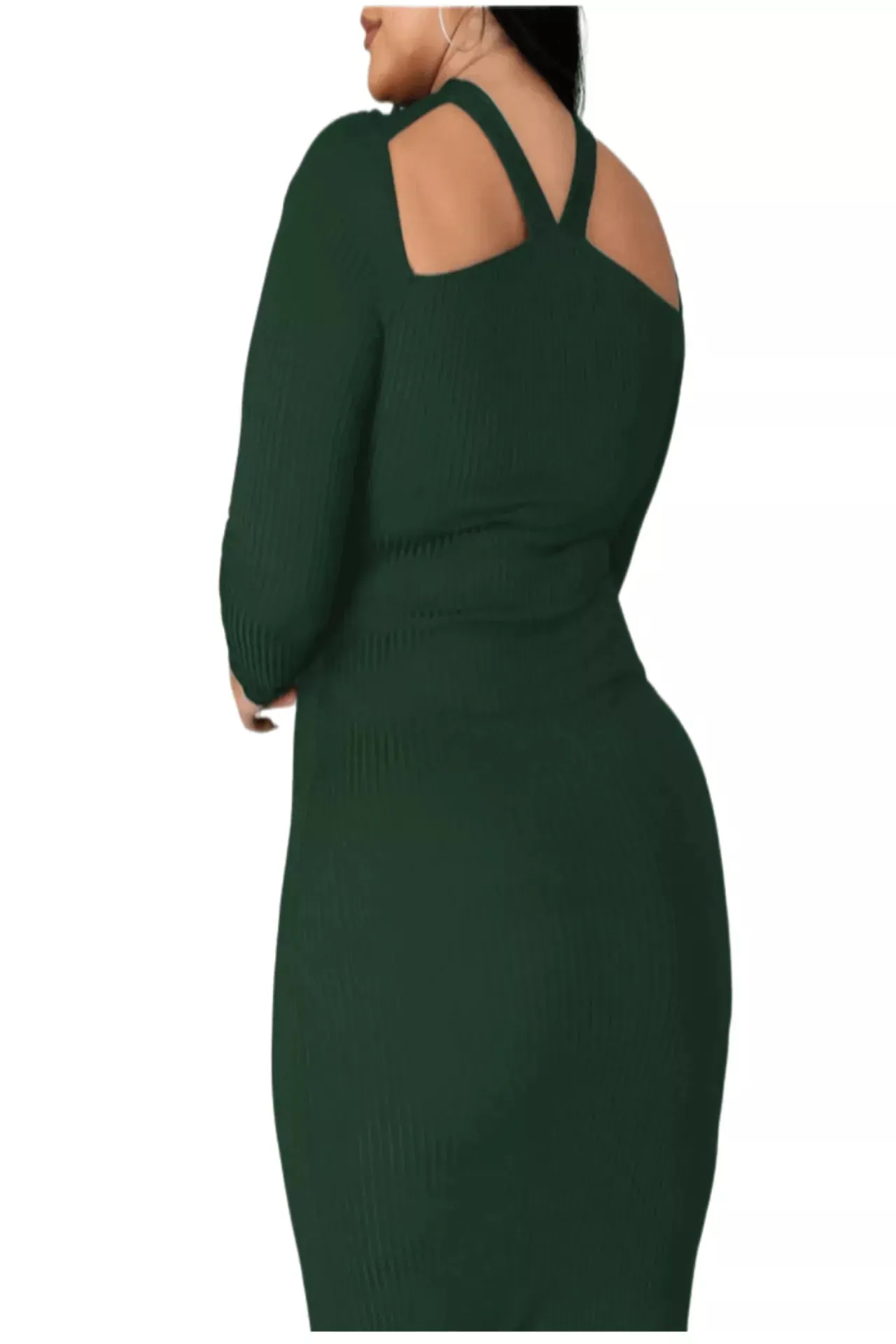 Sweet Dreams Ribbed Cutout Sweater Dress