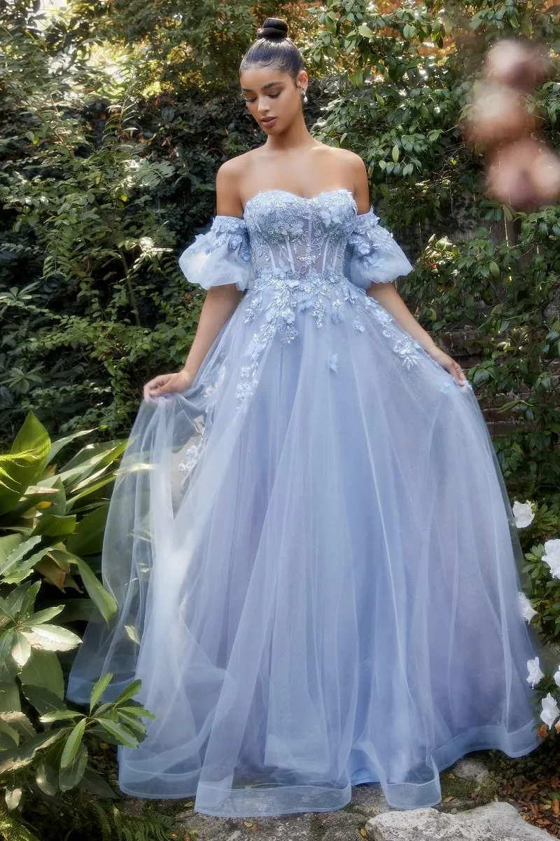 Sweet Stunner | Strapless Floral Ball Gown | Andrea & Leo Couture A1108