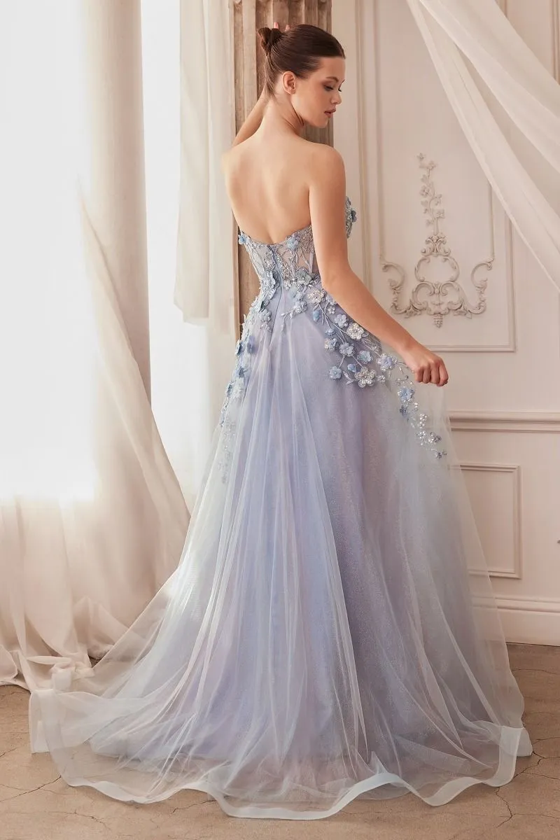 Sweet Stunner | Strapless Floral Ball Gown | Andrea & Leo Couture A1108