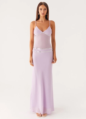 Sweet On You Maxi Dress - Lavender Studded Detail Sweet On You Maxi Dress - Lavender Comfortable Cut