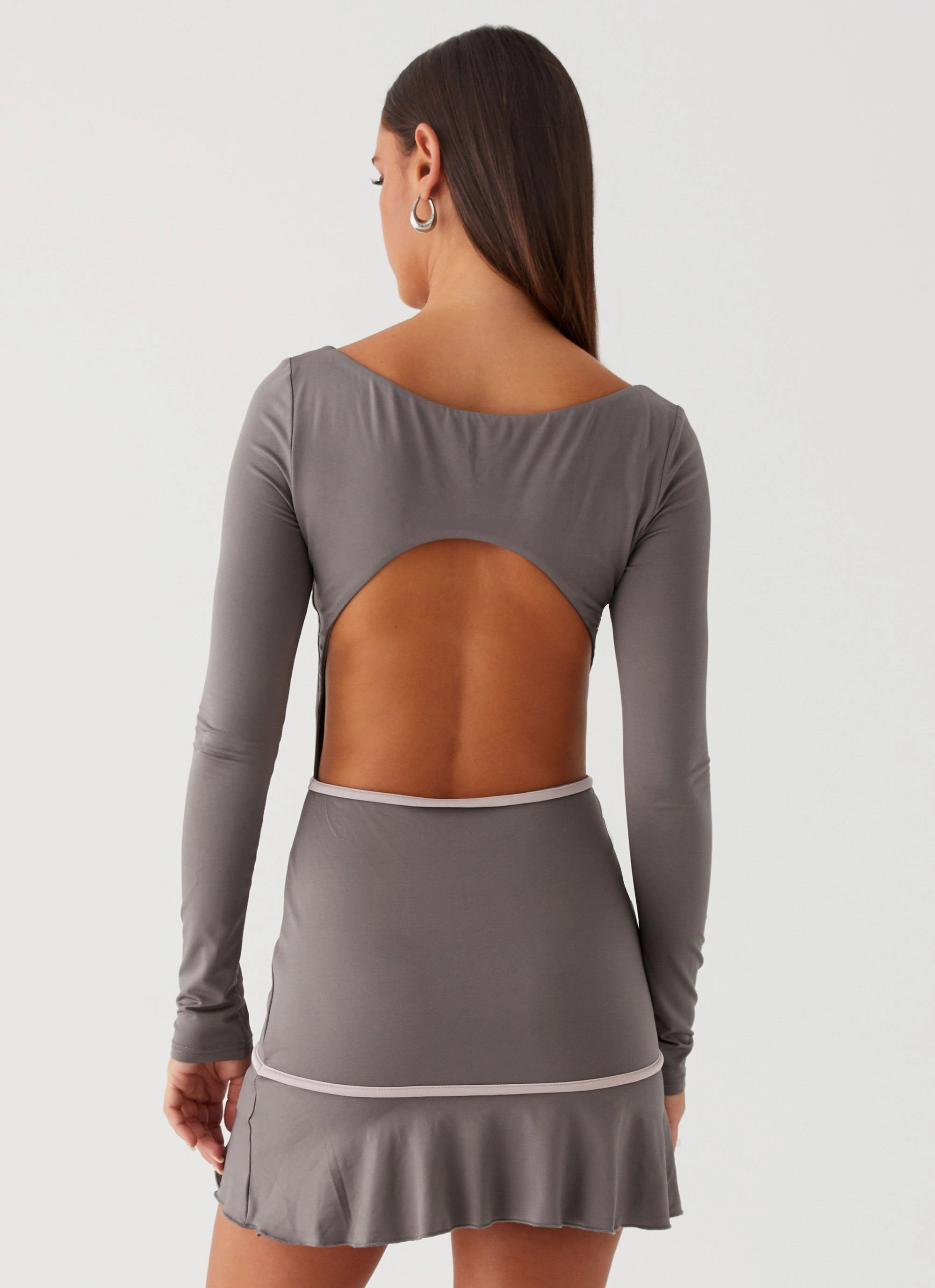 French Flirt Mini Dress - Charcoal Sharp Design Fresh Motion