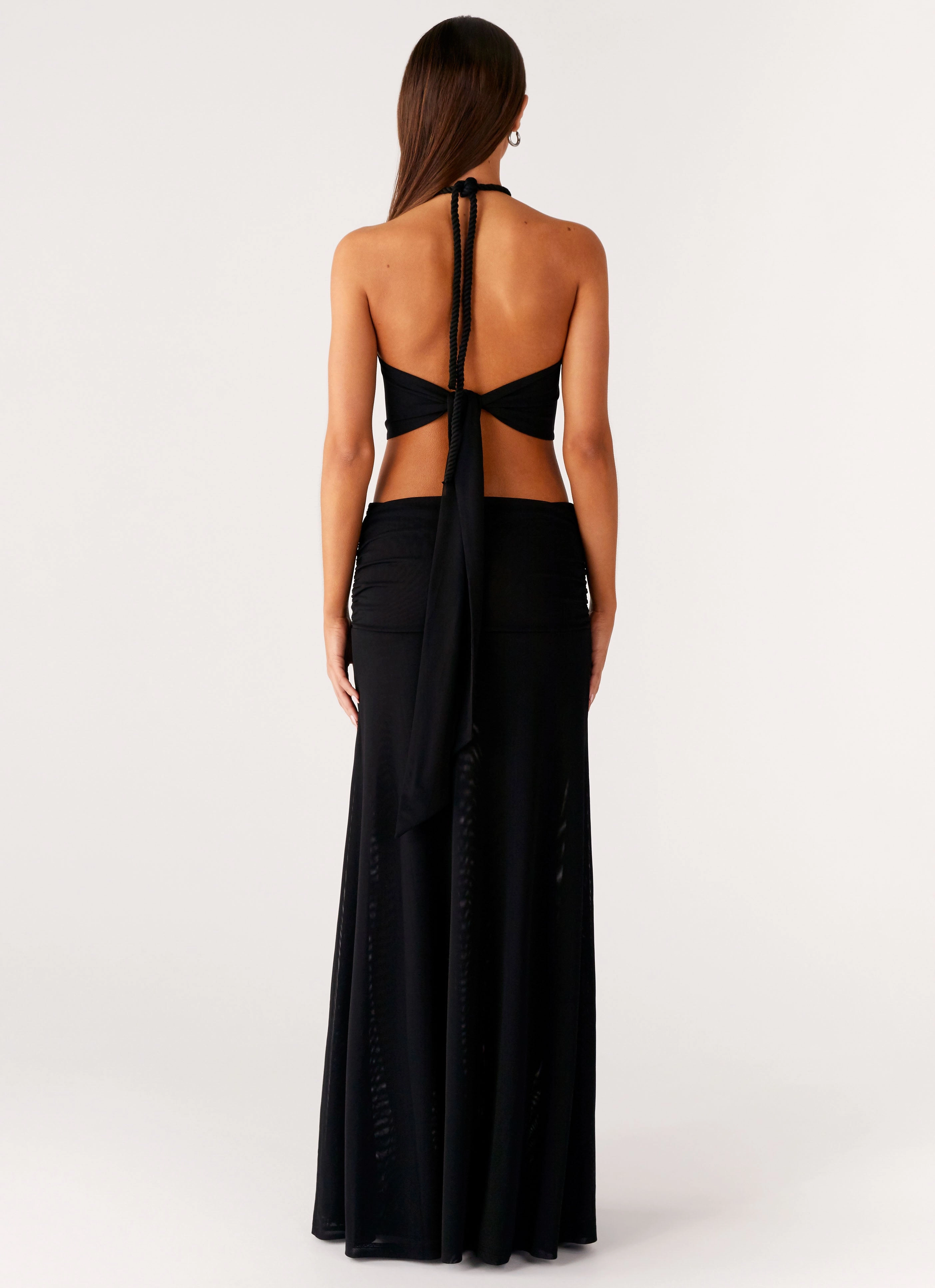Cozy Texture All-day Comfort Only Love Maxi Dress - Black
