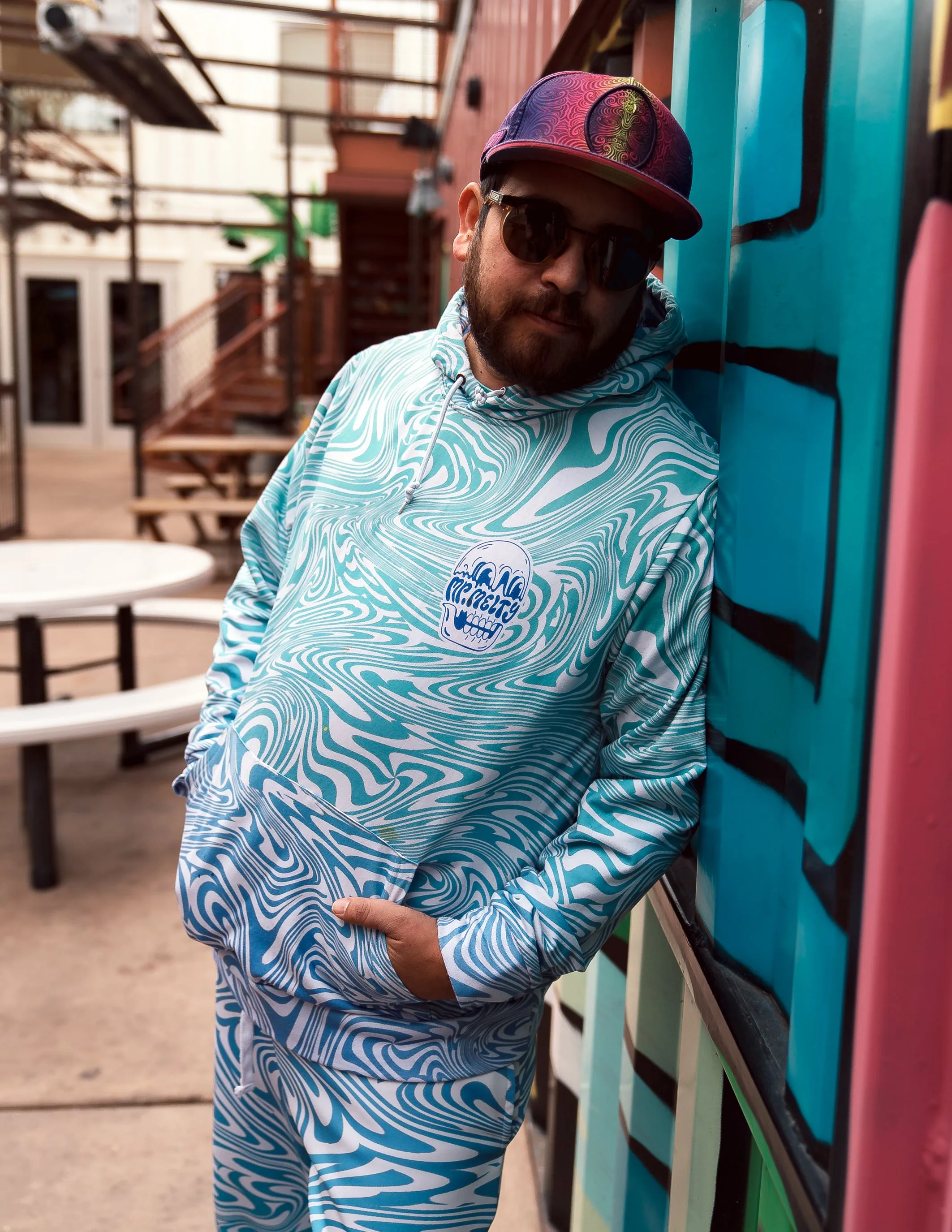 Swirls Collection - Aqua Twirl Hoodie & Joggers SET