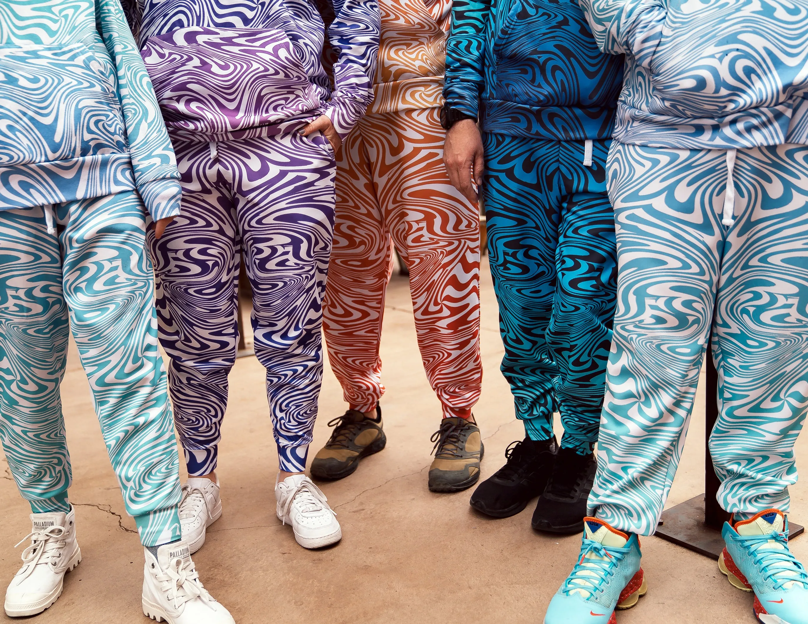 Swirls Collection - Aqua Twirl Hoodie & Joggers SET