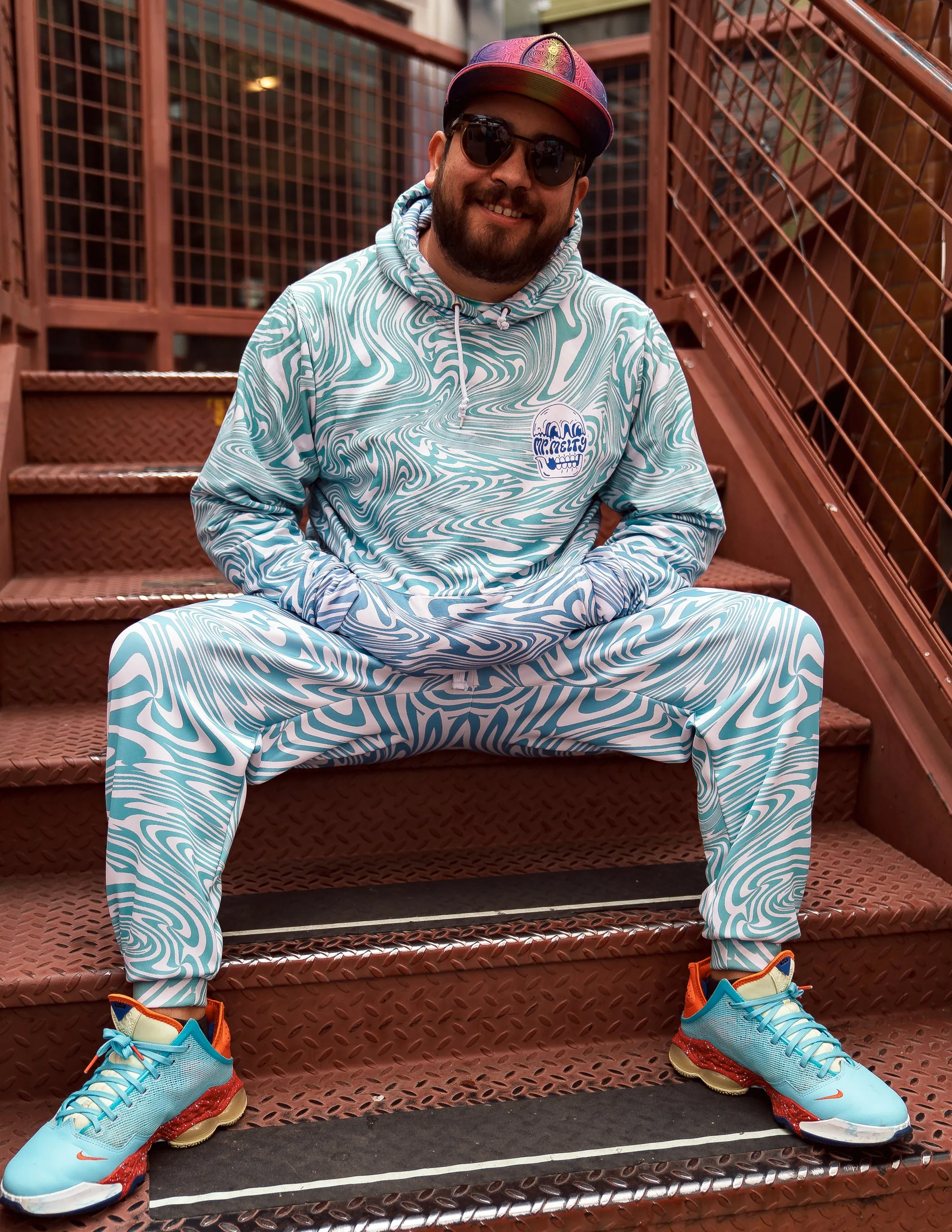 Swirls Collection - Aqua Twirl Hoodie & Joggers SET