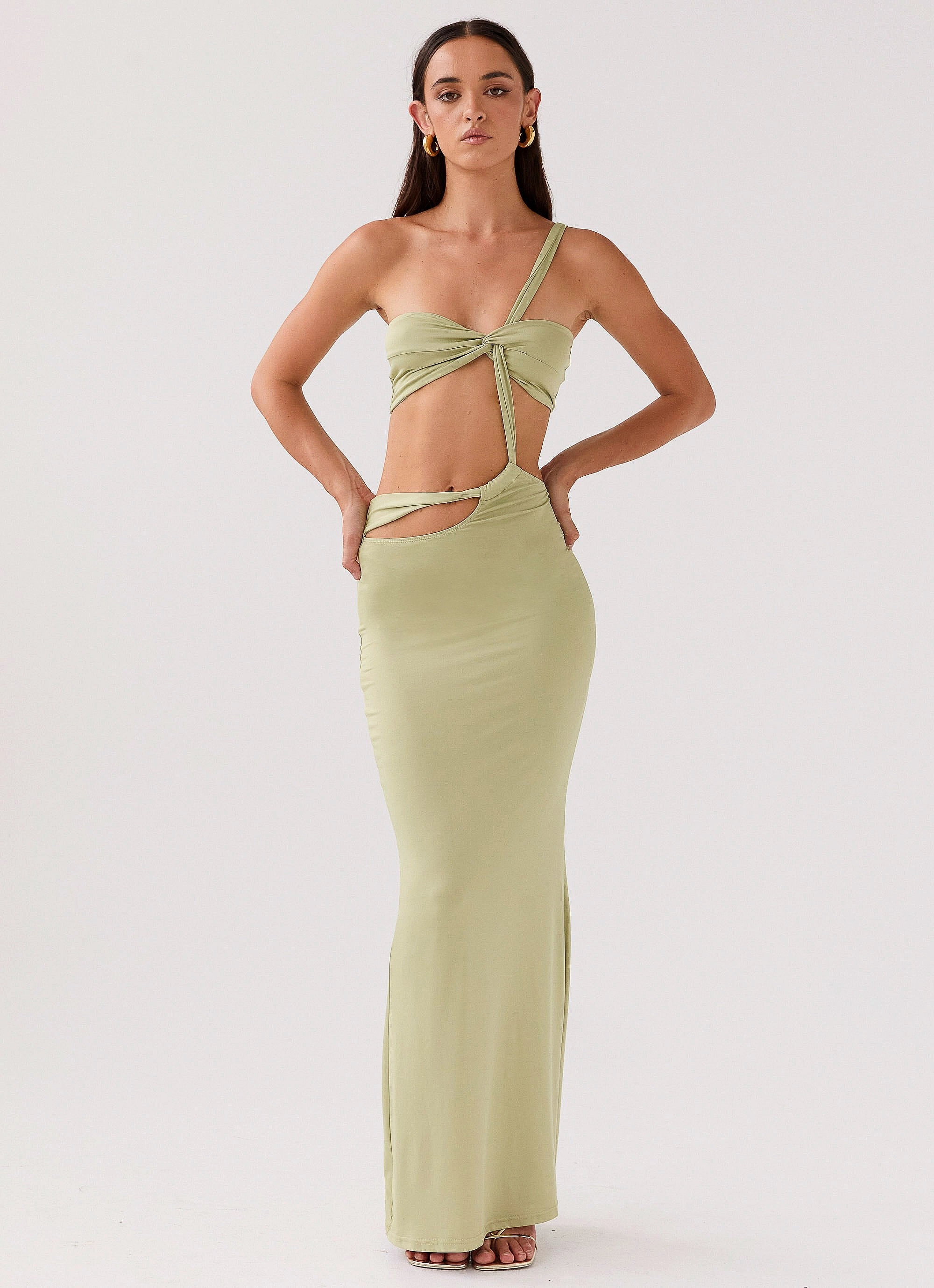 Sycamore Twist Maxi Dress - Fern Happy Glow Urban Ready