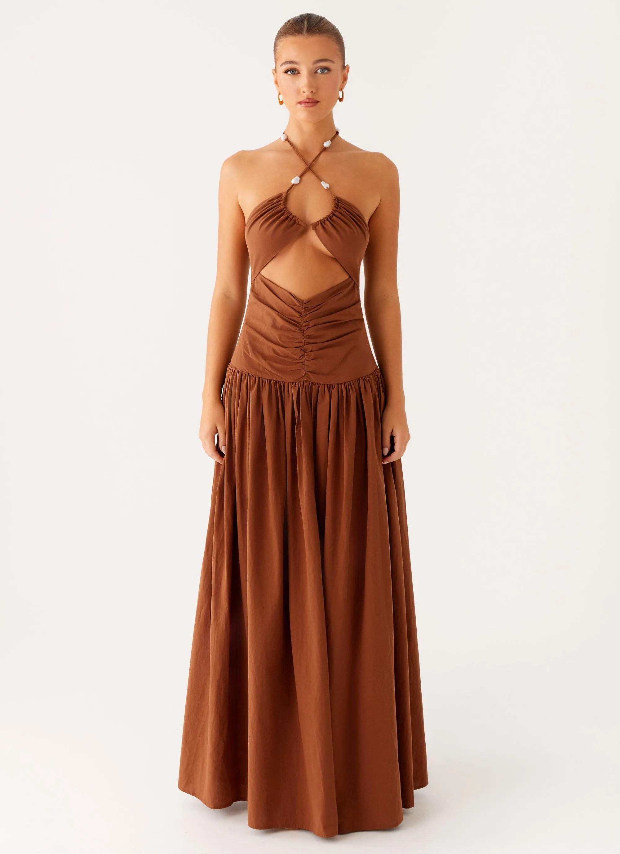 Paltrow Maxi Dress - Chocolate Plus Size Sustainable Dye Process
