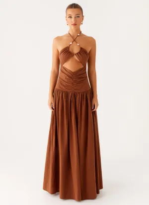 Paltrow Maxi Dress - Chocolate Plus Size Sustainable Dye Process