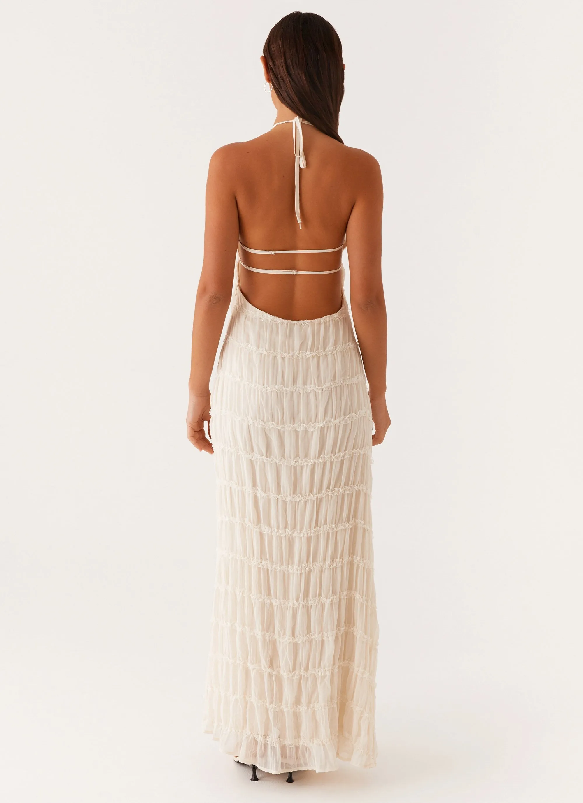 Seamless Shoulder Construction Seamless construction Aullie Maxi Dress - Ivory