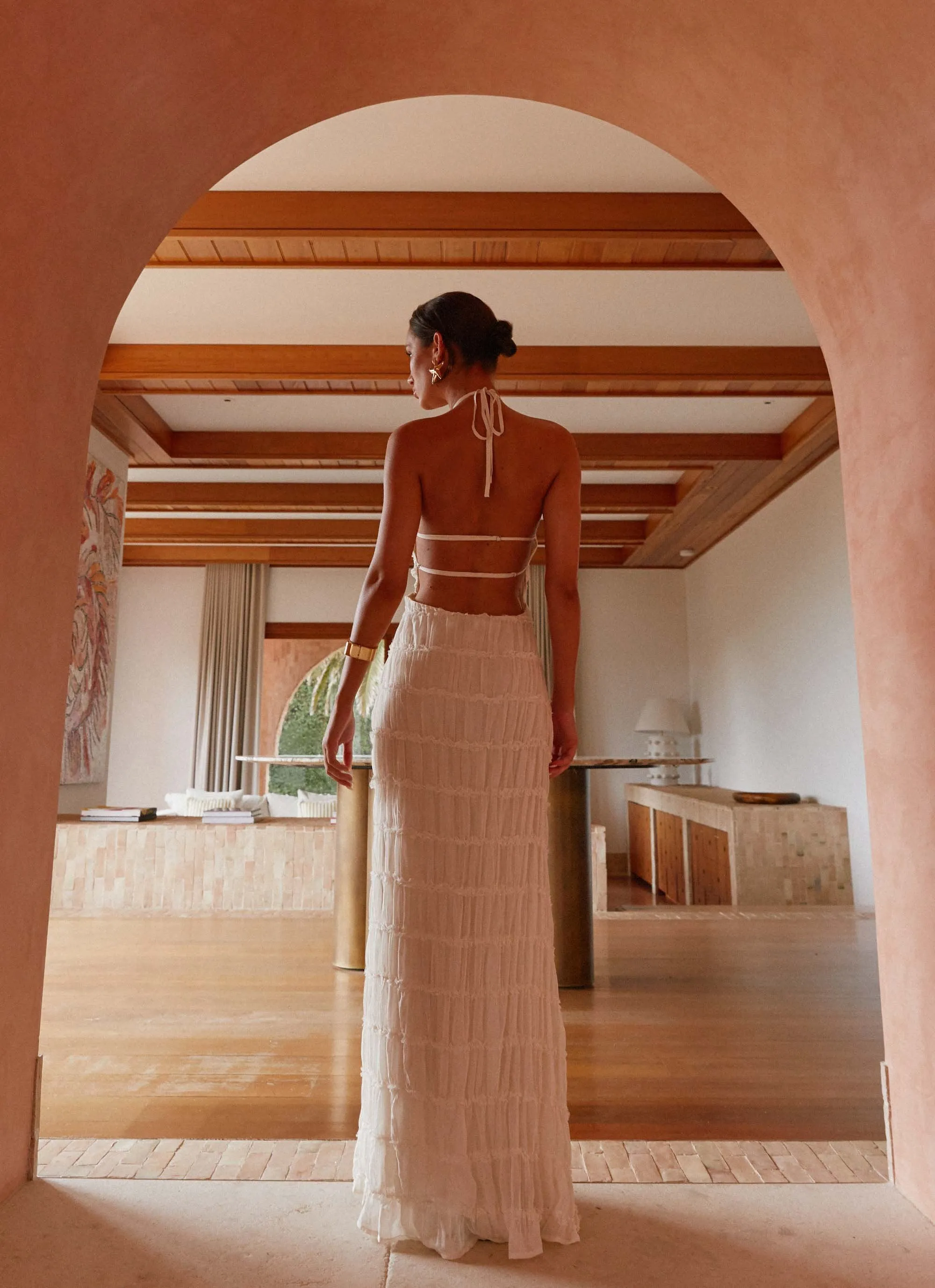 Graduation Ceremony Aullie Maxi Dress - Ivory