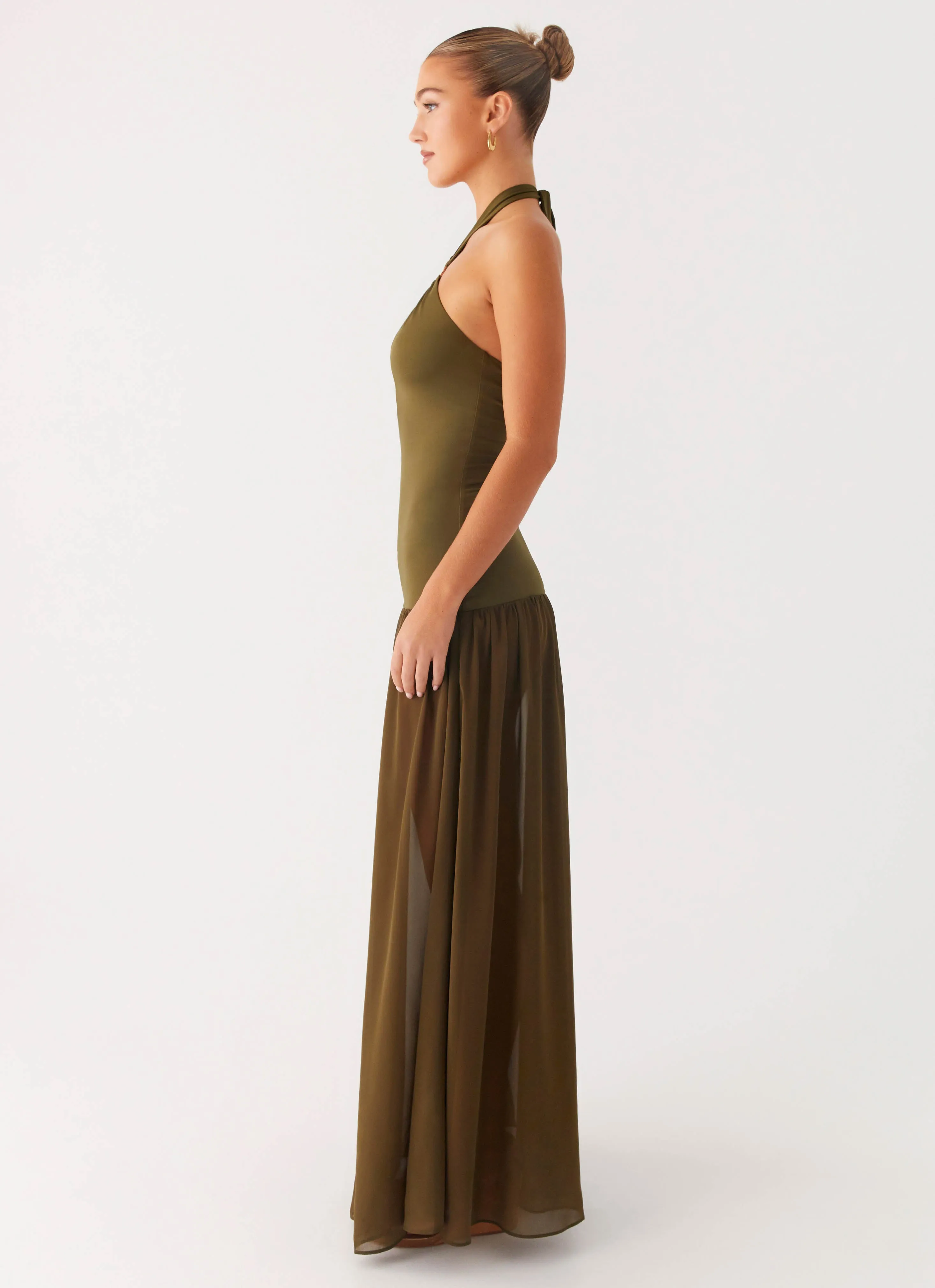 Fashion Forward Cypress Kiss Maxi Dress - Khaki